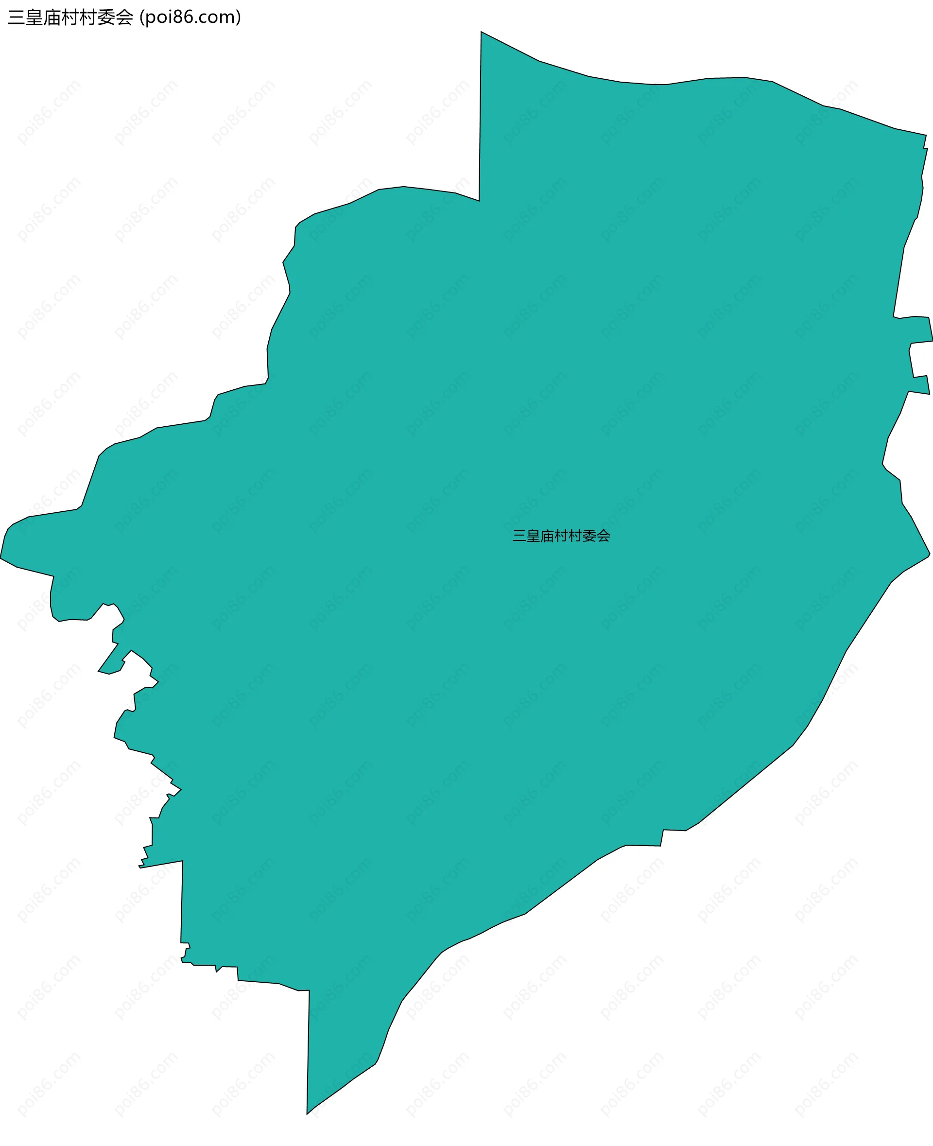 三皇庙村村委会边界地图