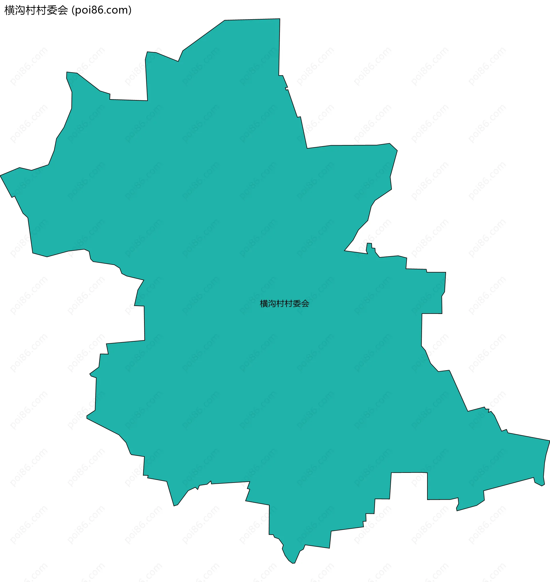 横沟村村委会边界地图