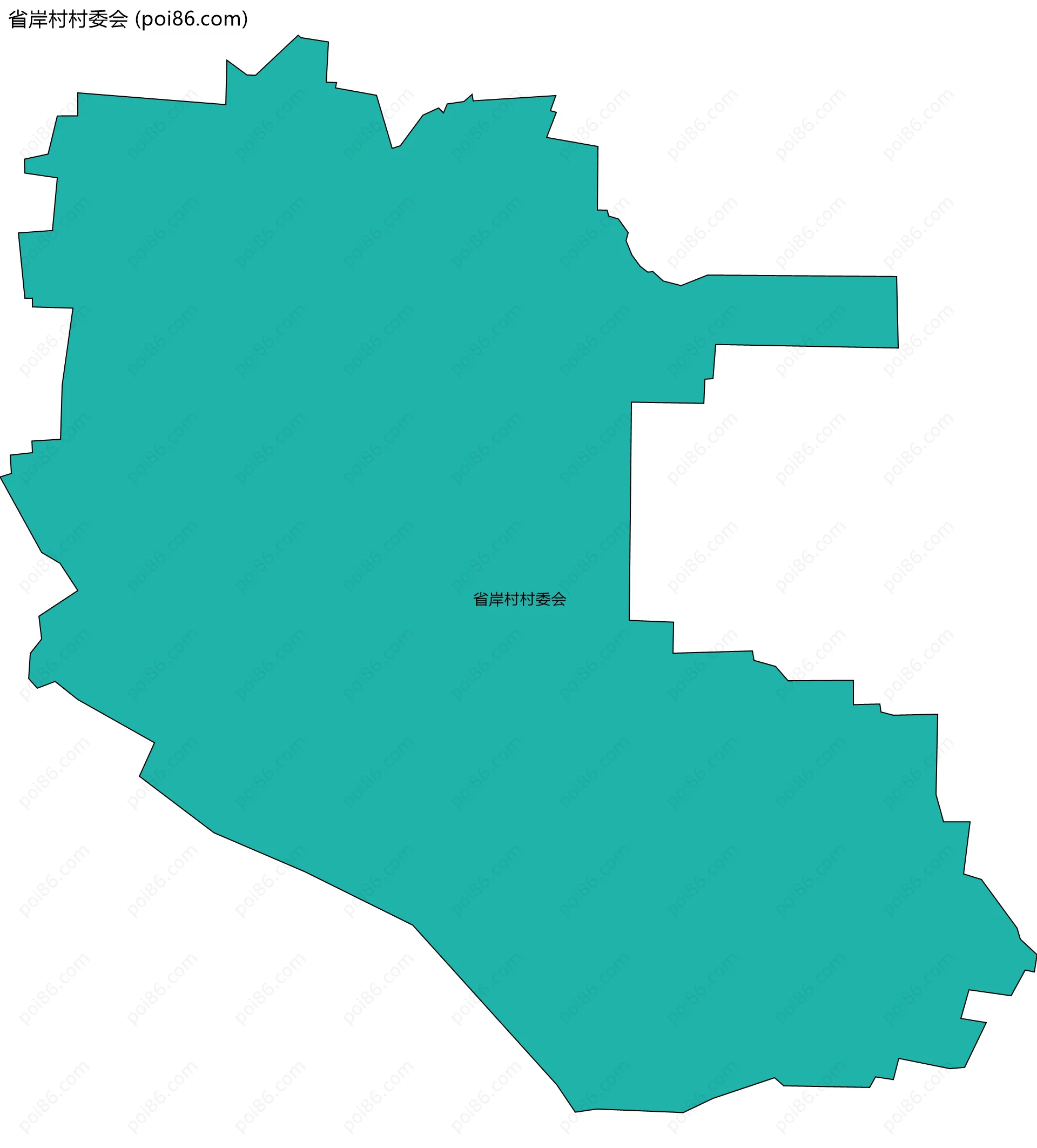 省岸村村委会边界地图