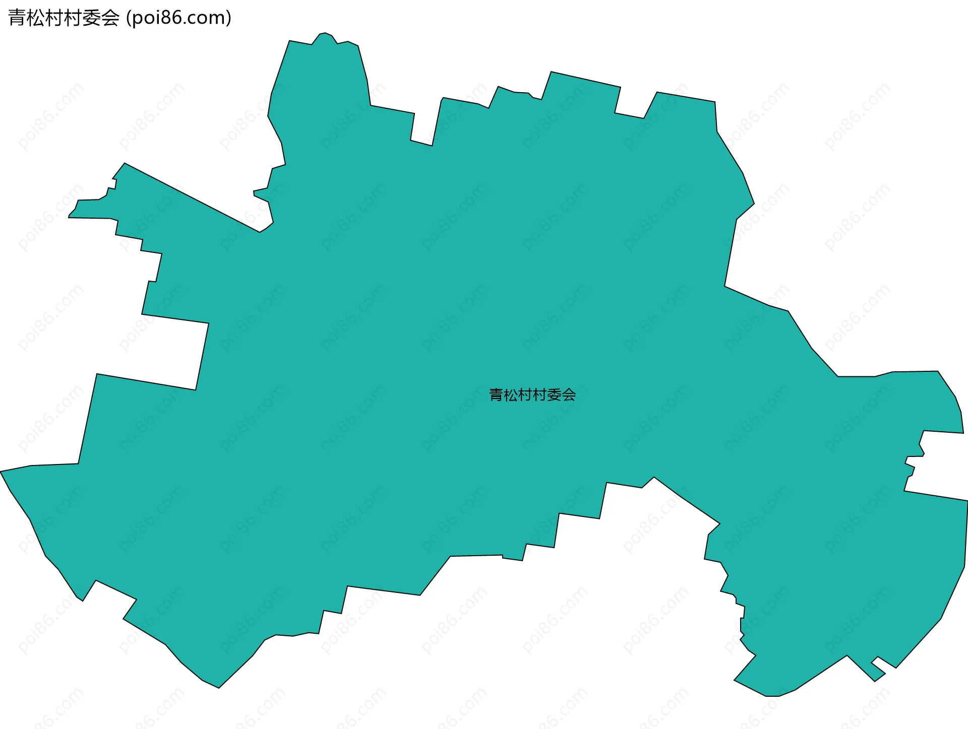 青松村村委会边界地图