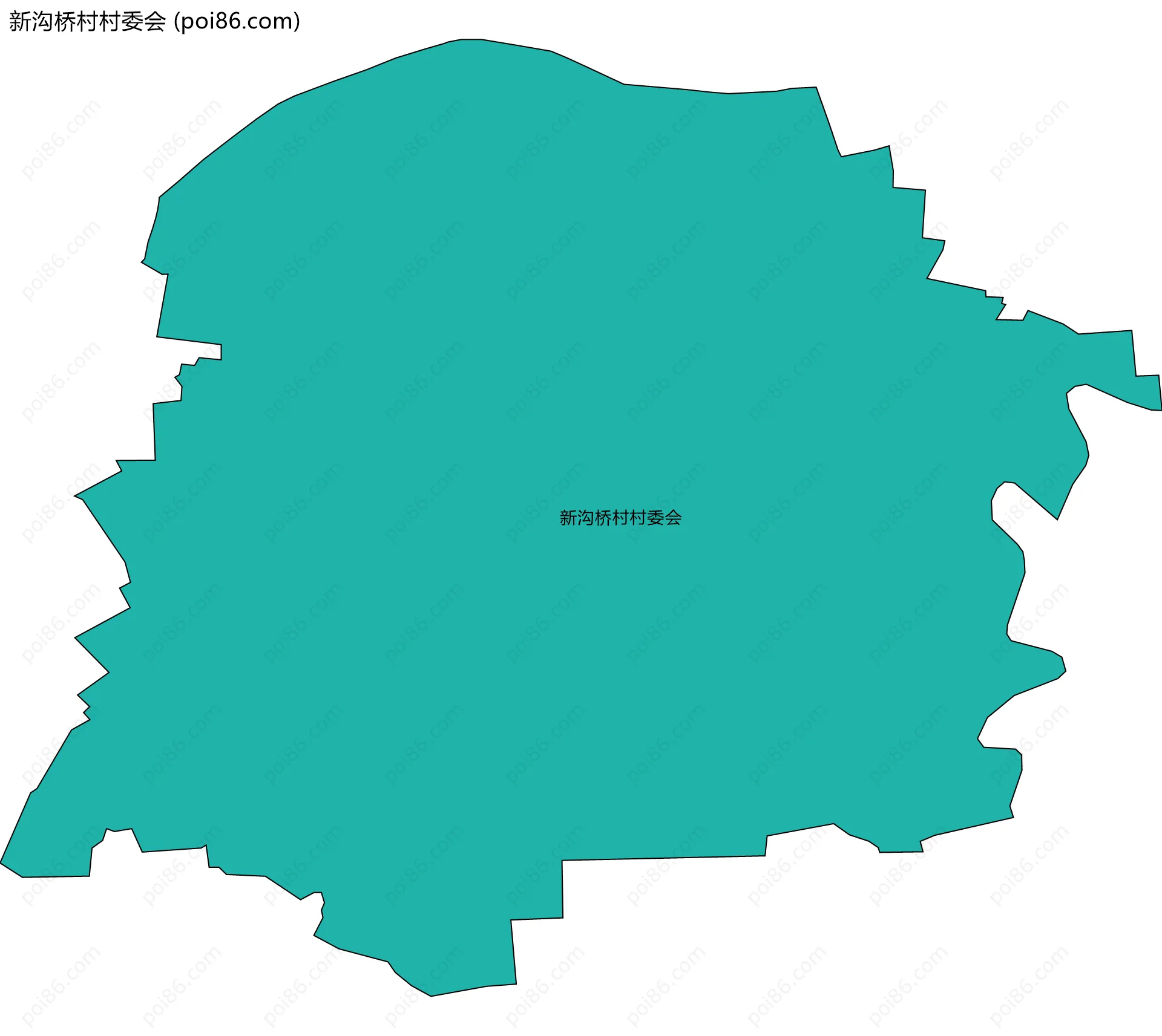 新沟桥村村委会边界地图