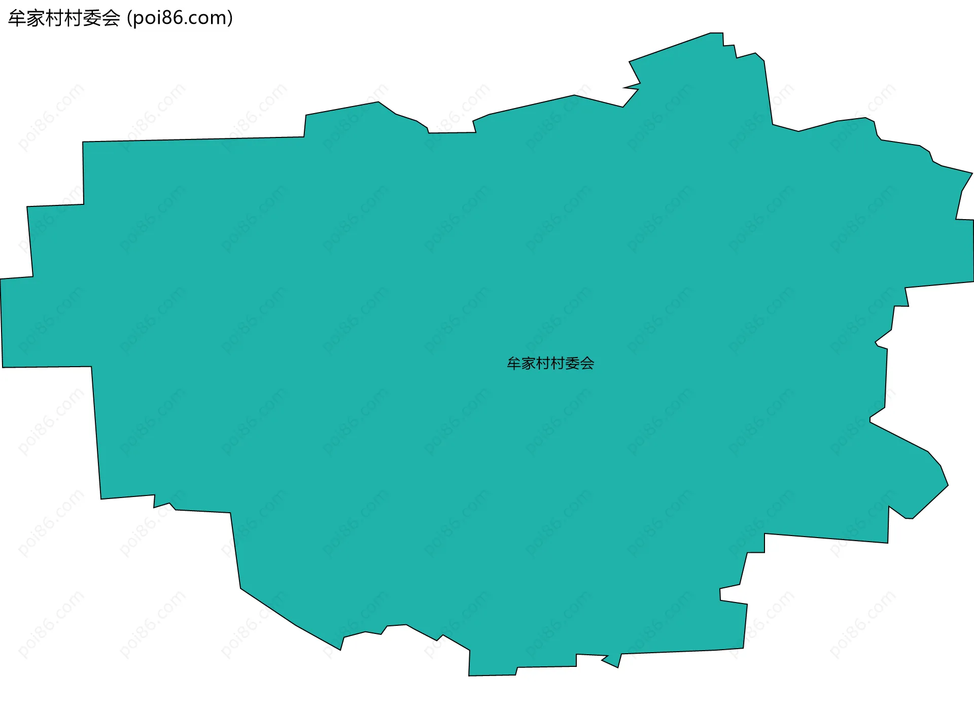 牟家村村委会边界地图