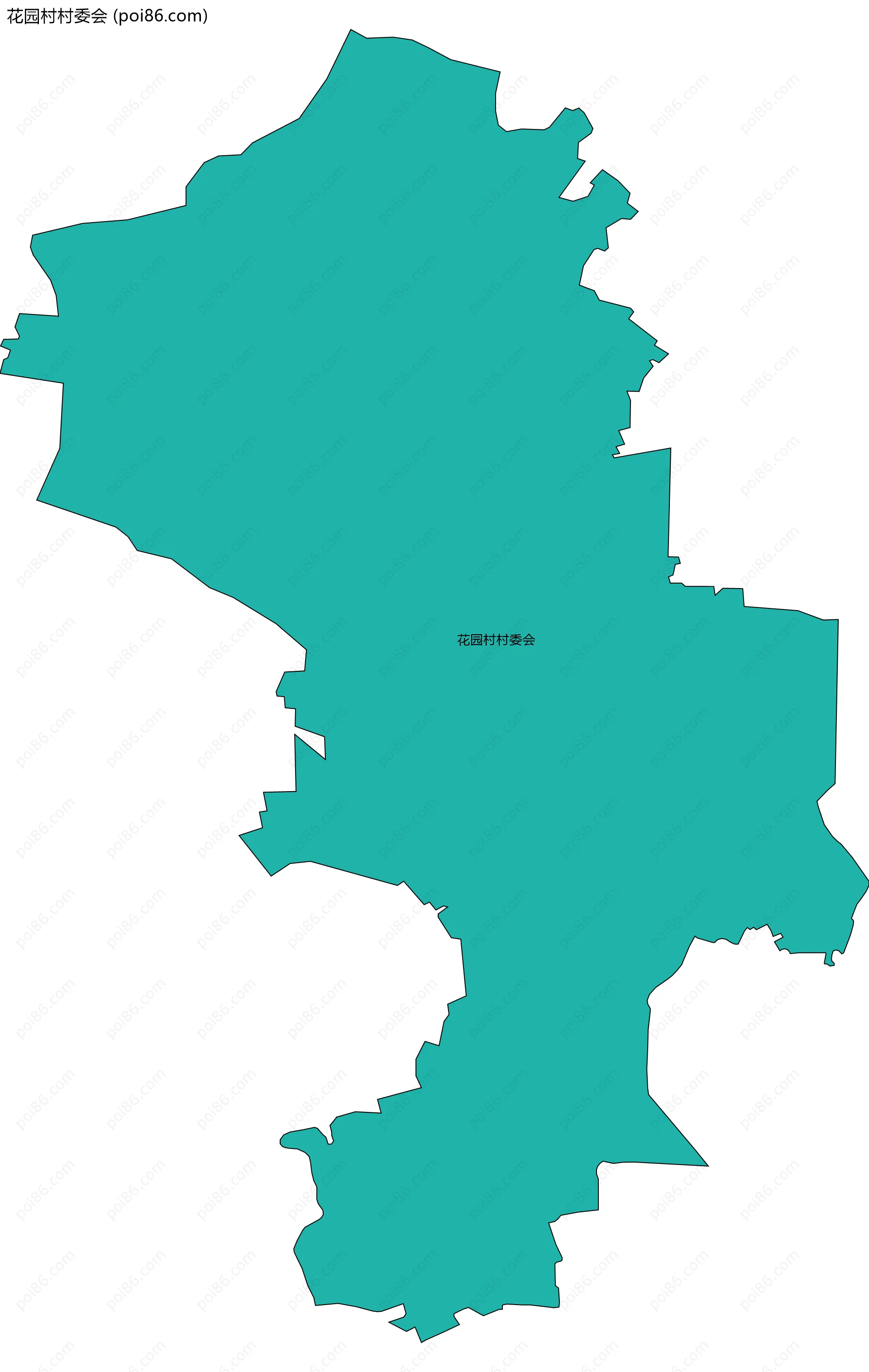 花园村村委会边界地图