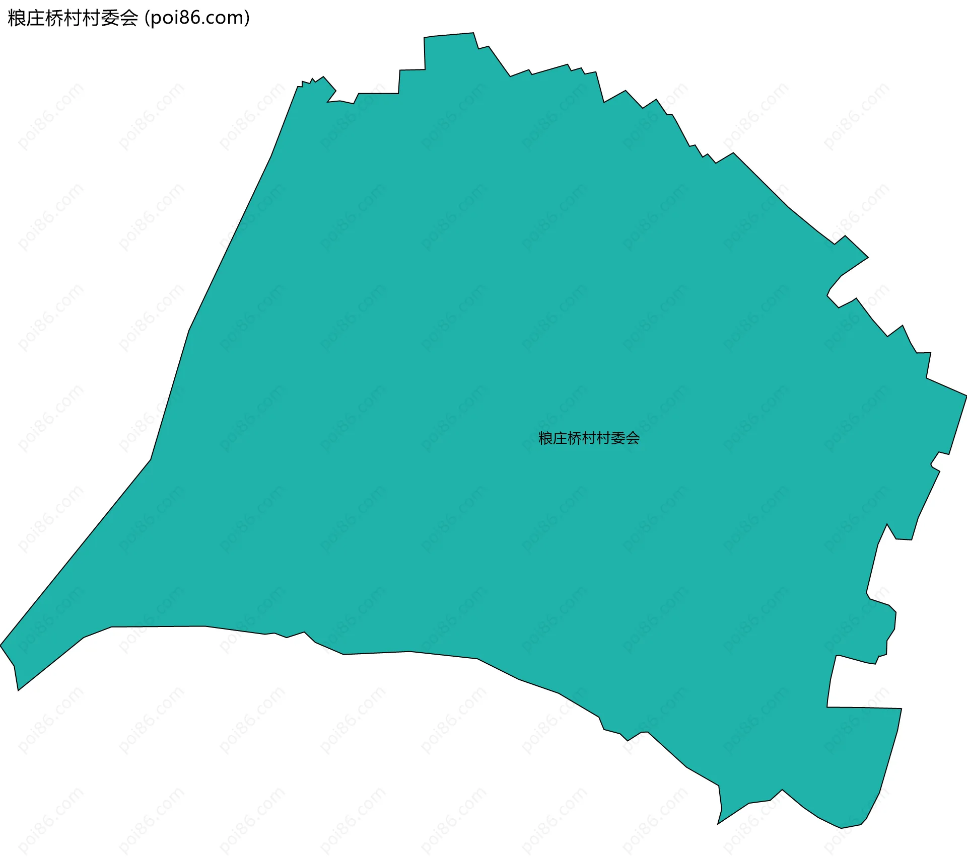 粮庄桥村村委会边界地图
