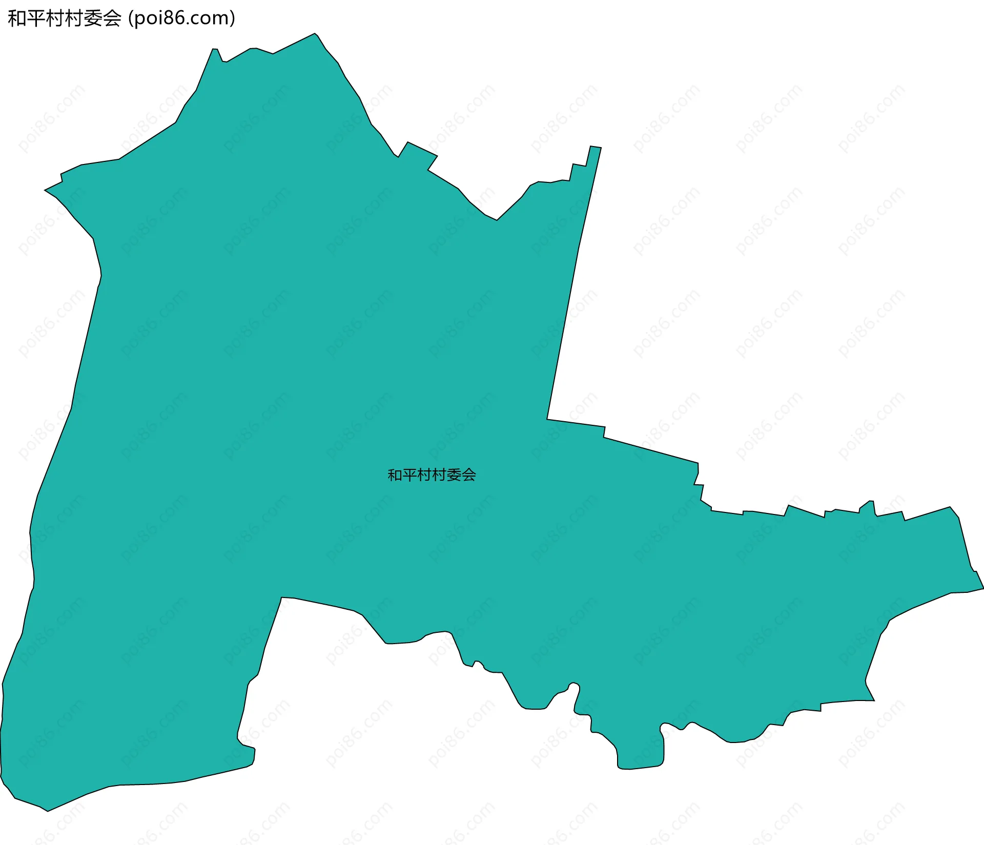 和平村村委会边界地图
