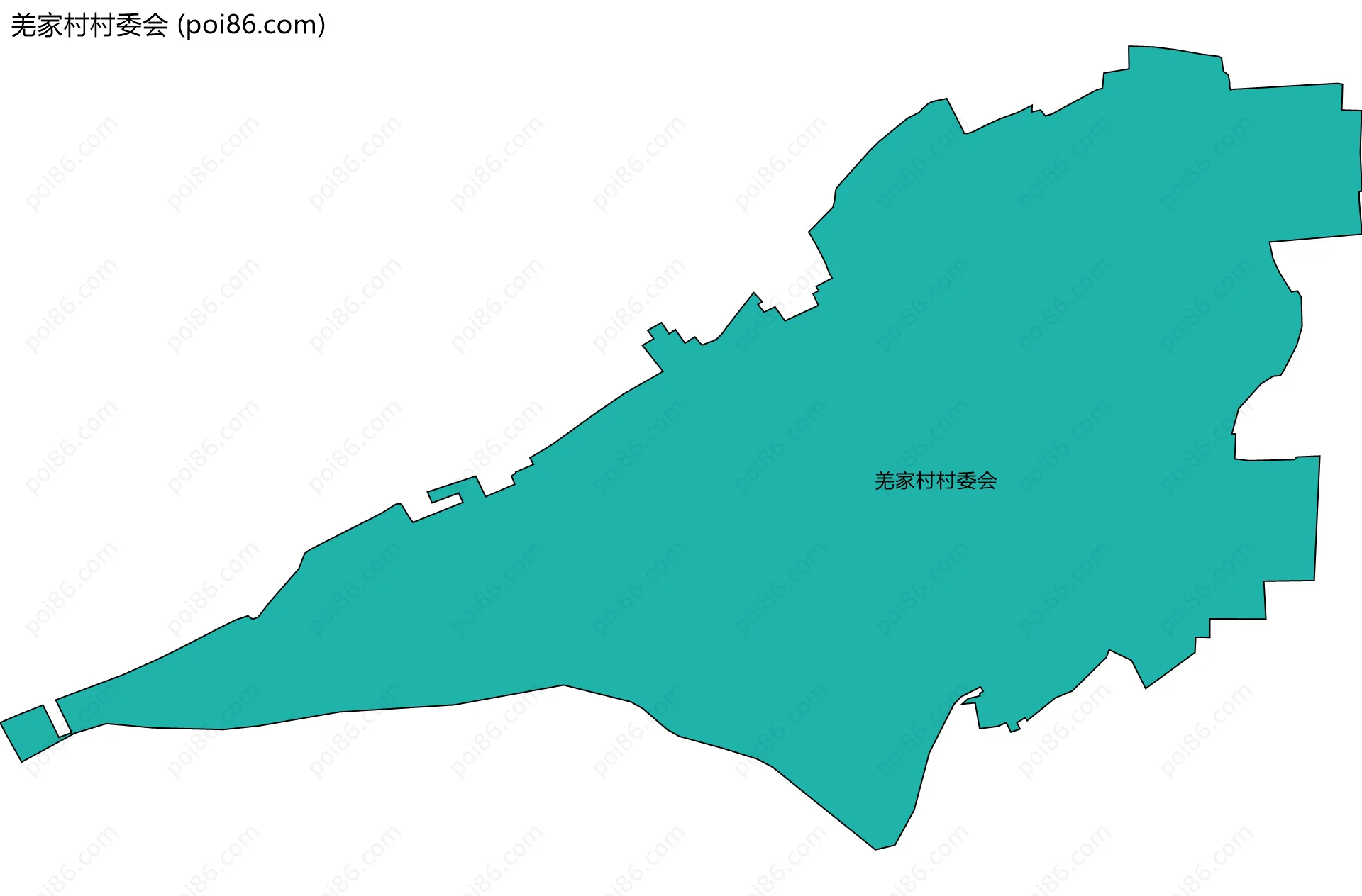羌家村村委会边界地图
