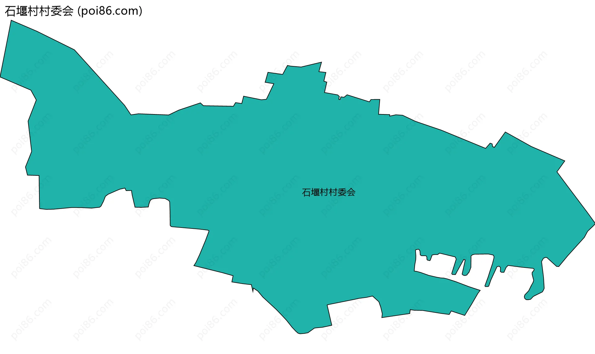 石堰村村委会边界地图