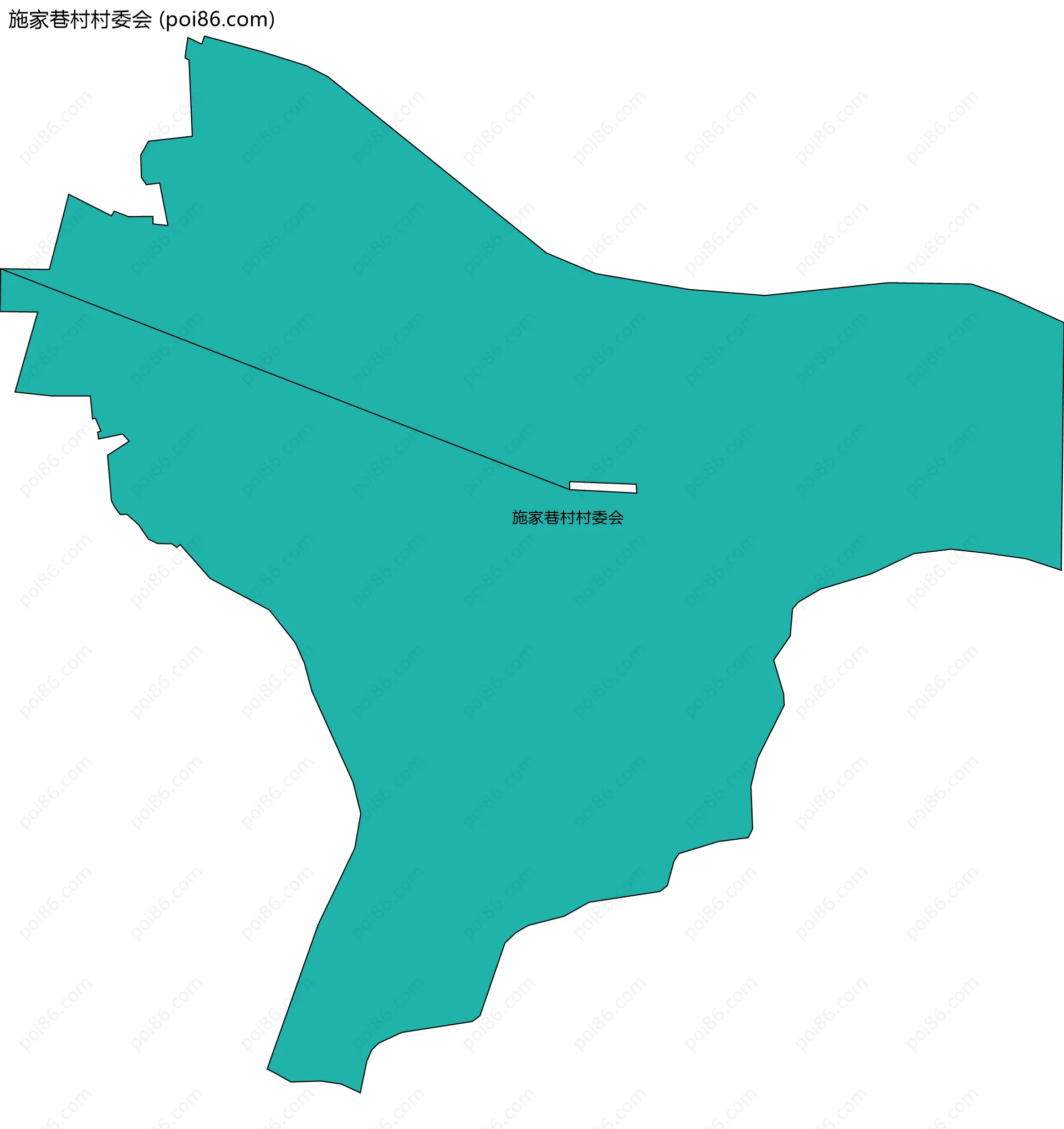 施家巷村村委会边界地图