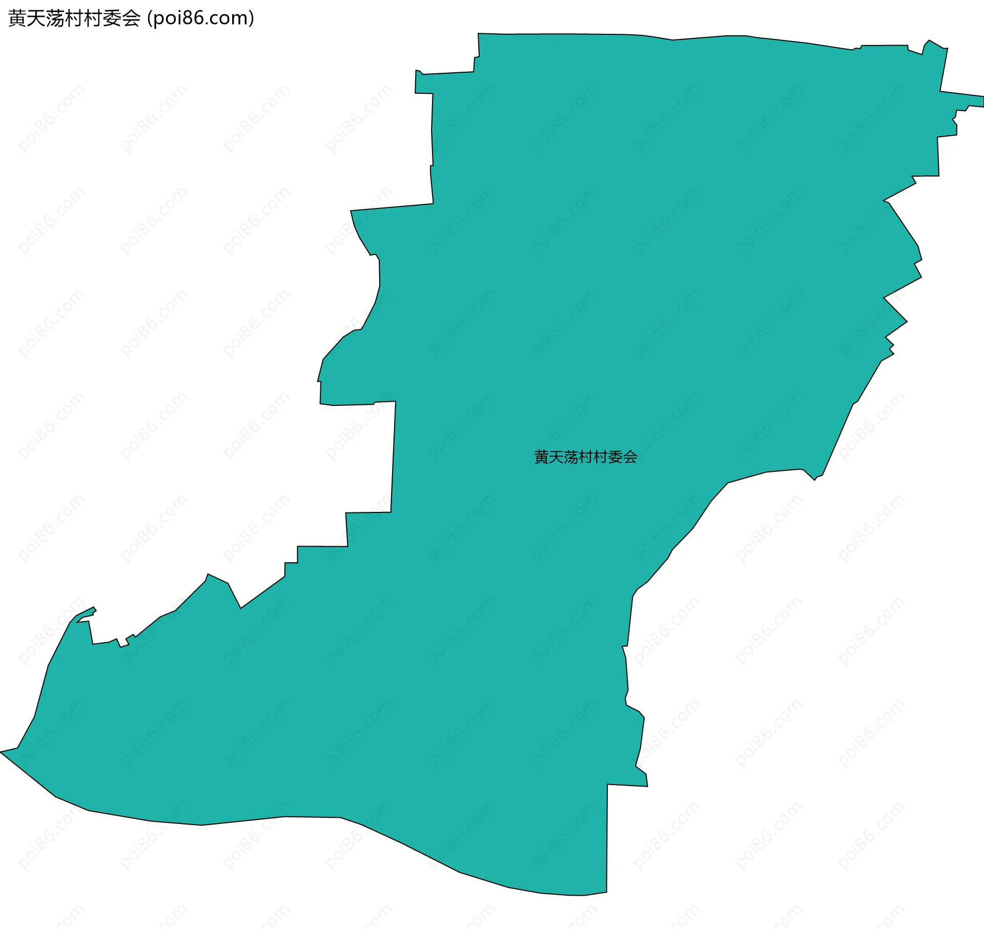 黄天荡村村委会边界地图