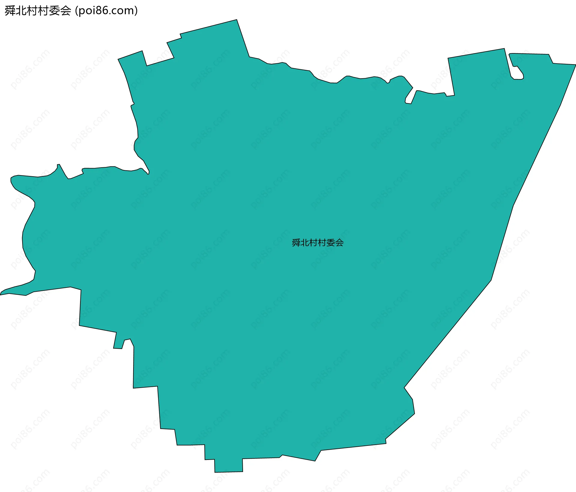 舜北村村委会边界地图