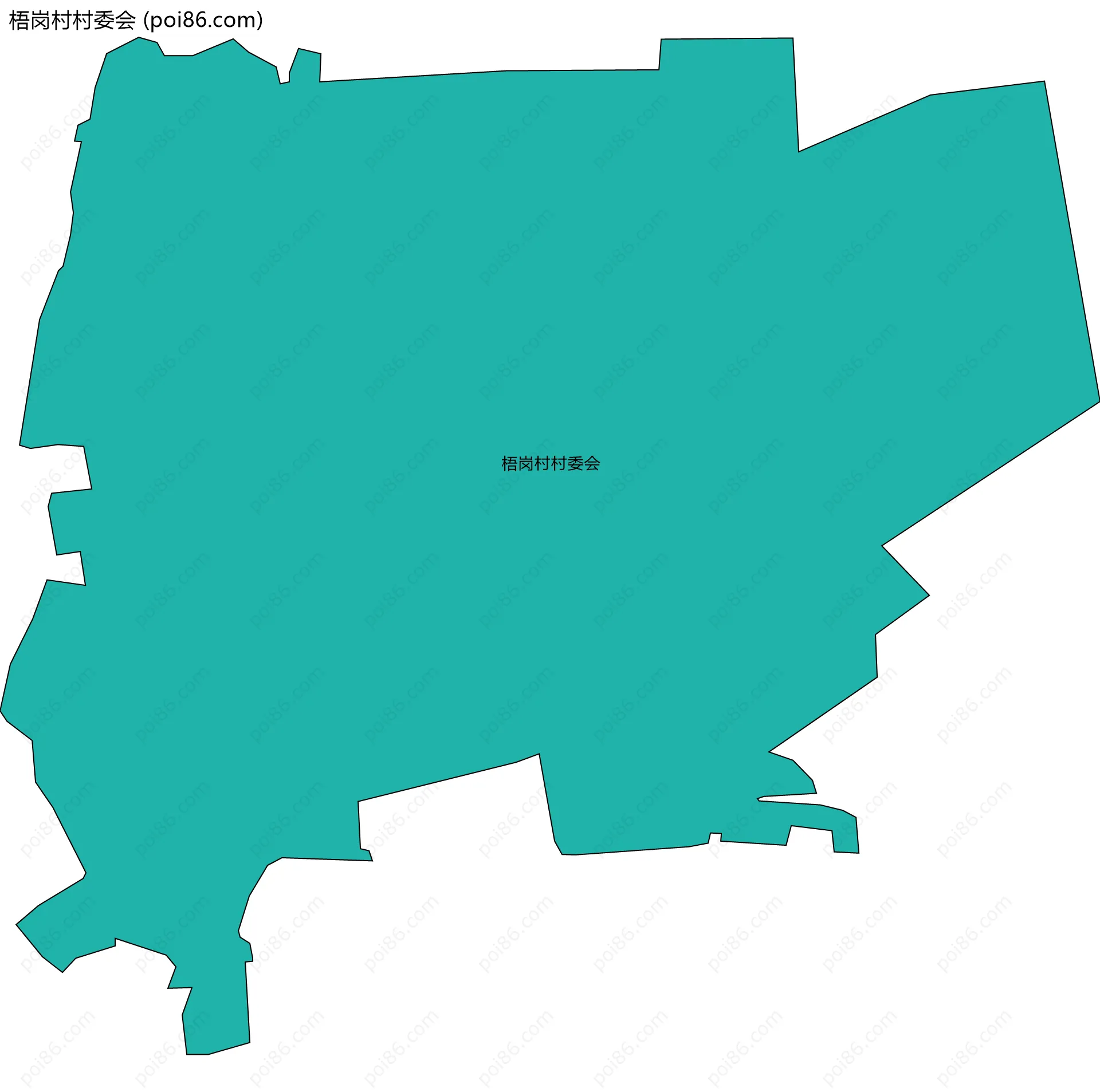 梧岗村村委会边界地图