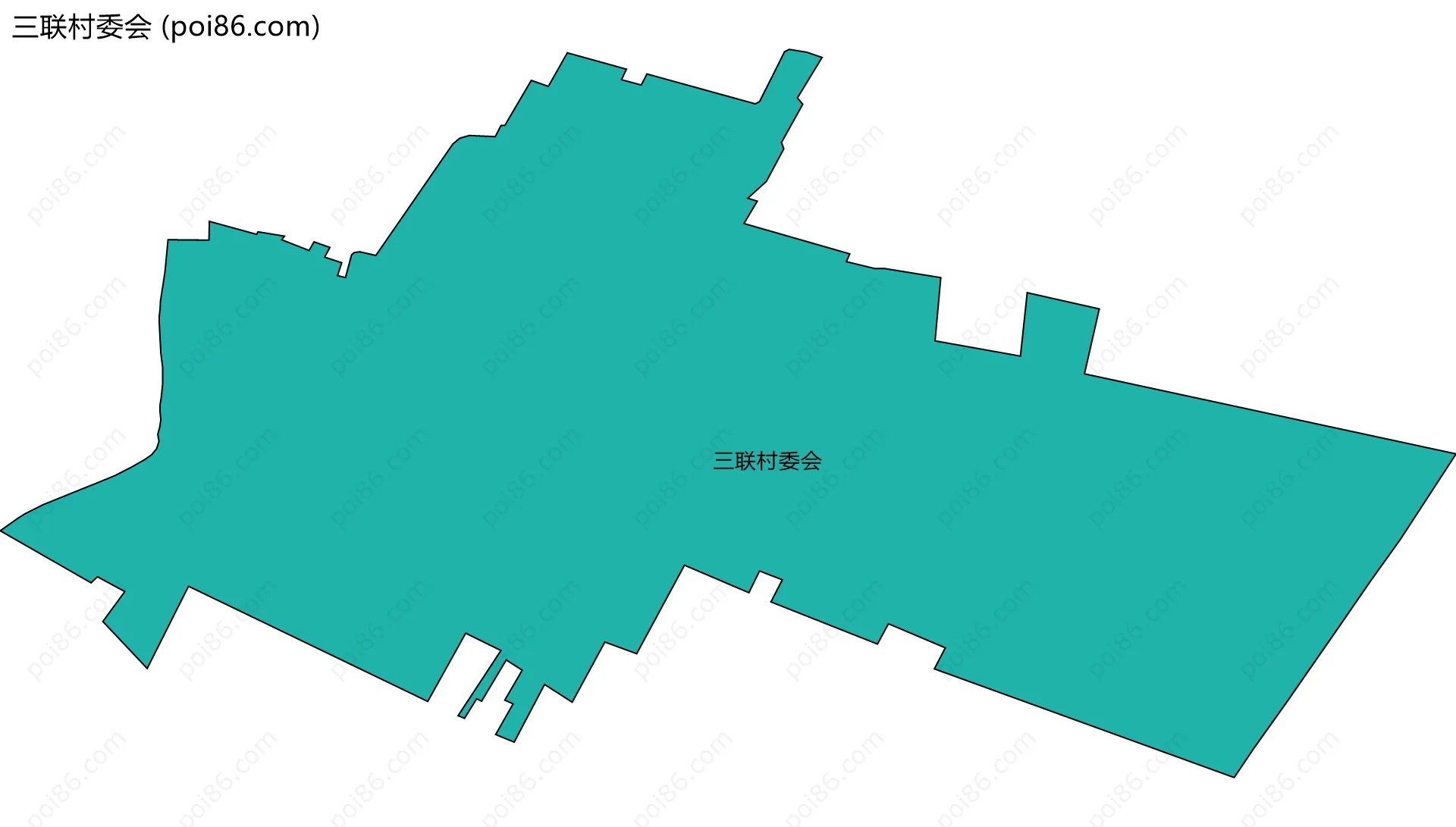 三联村委会边界地图