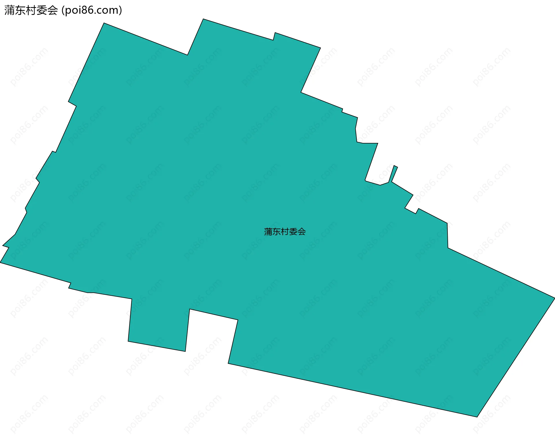 蒲东村委会边界地图