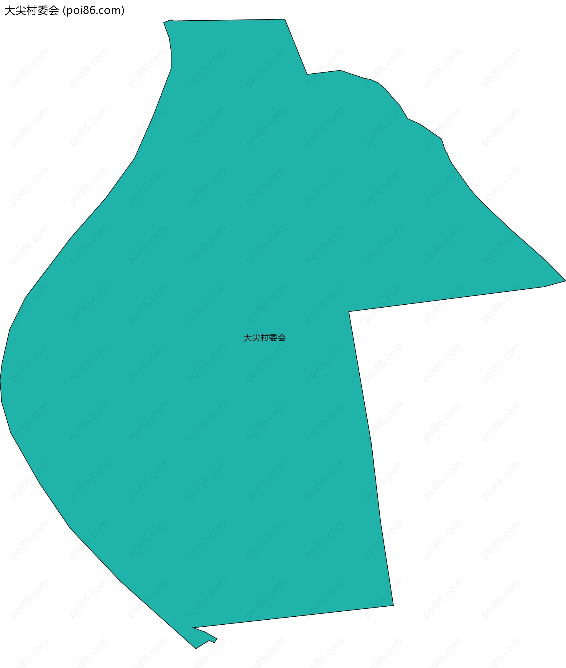 大尖村委会边界地图