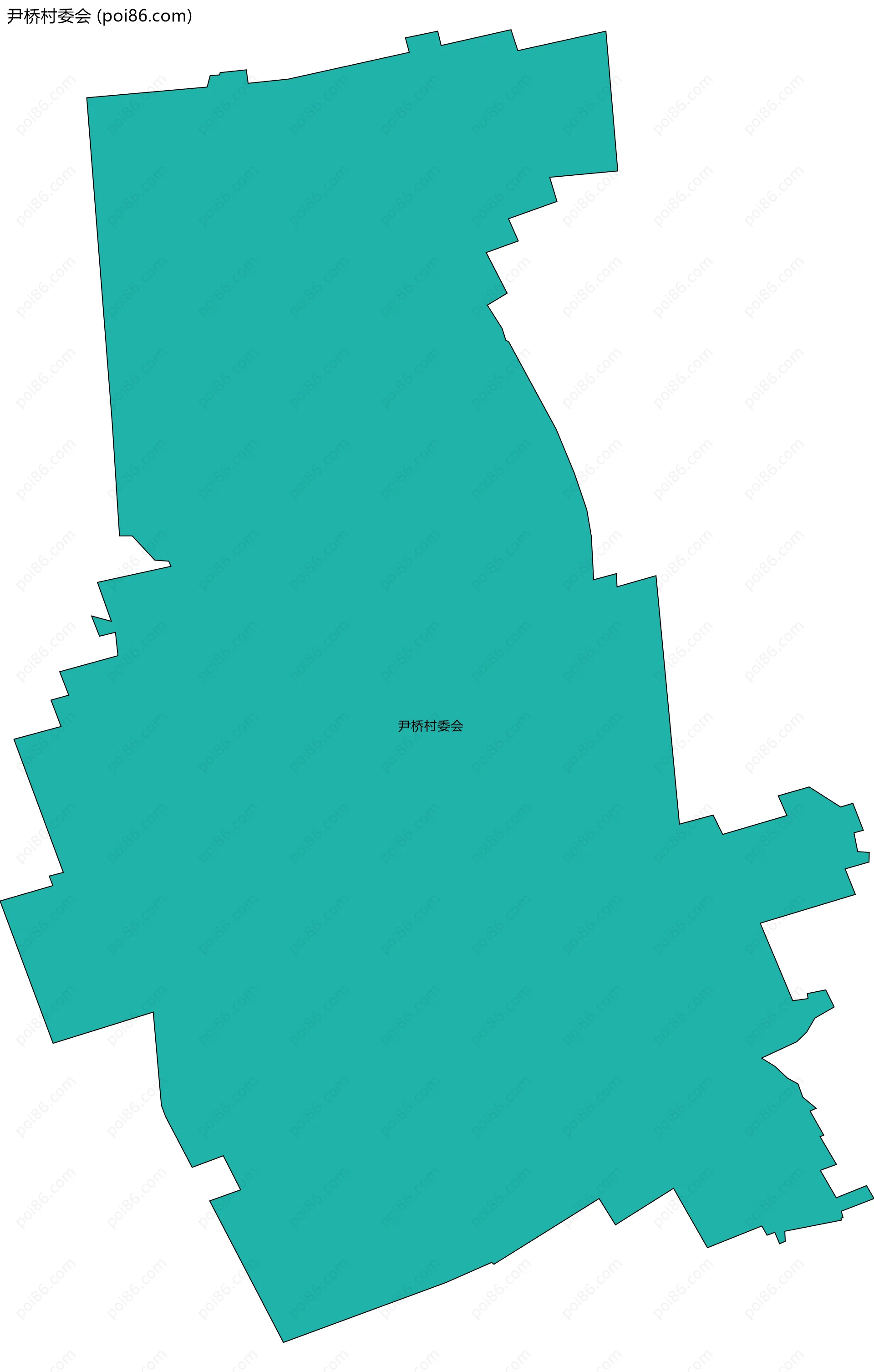 尹桥村委会边界地图