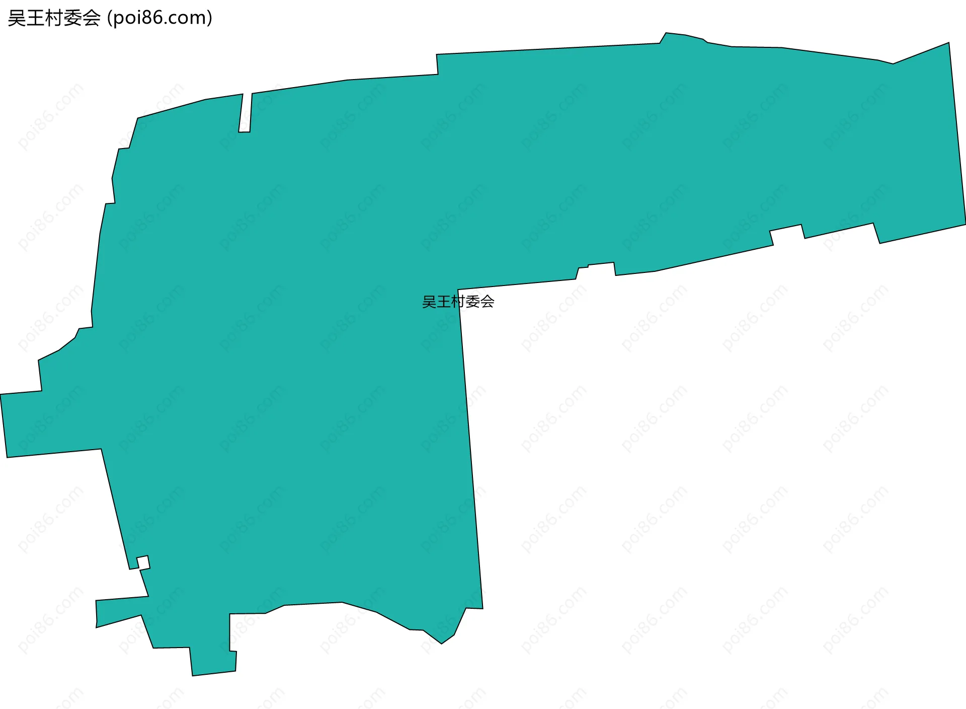 吴王村委会边界地图