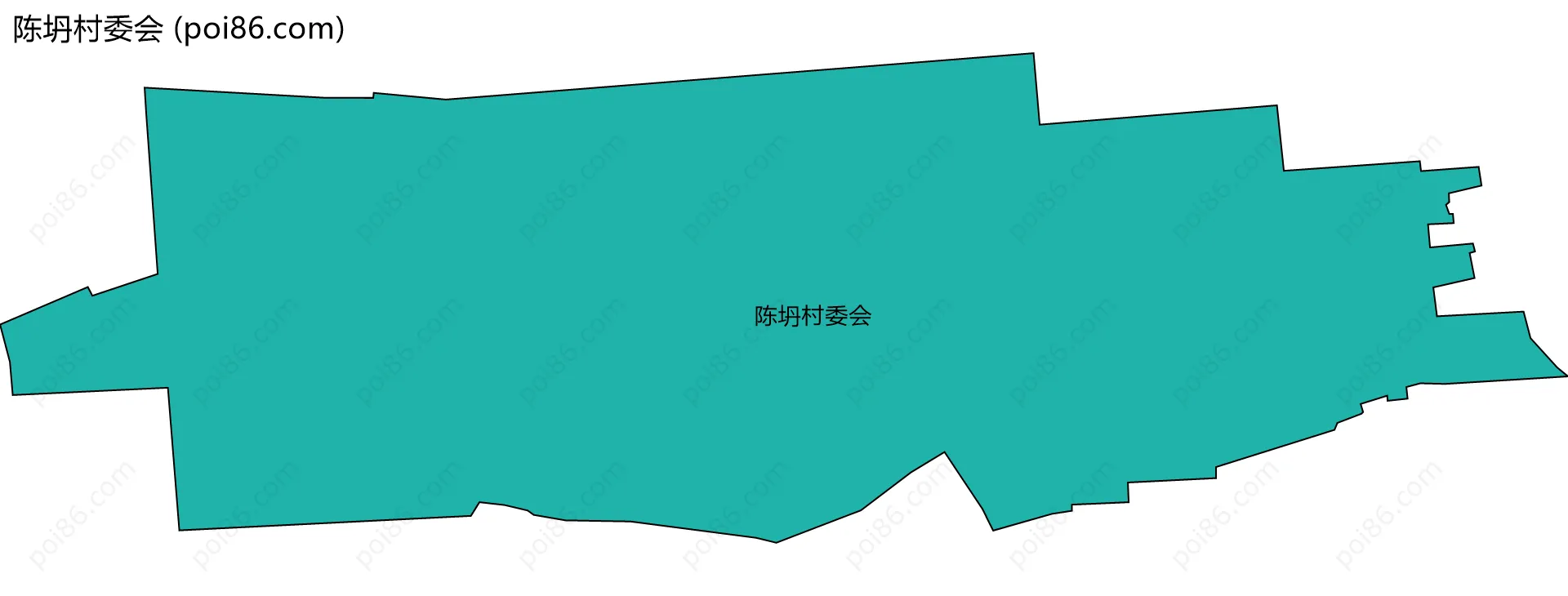 陈坍村委会边界地图