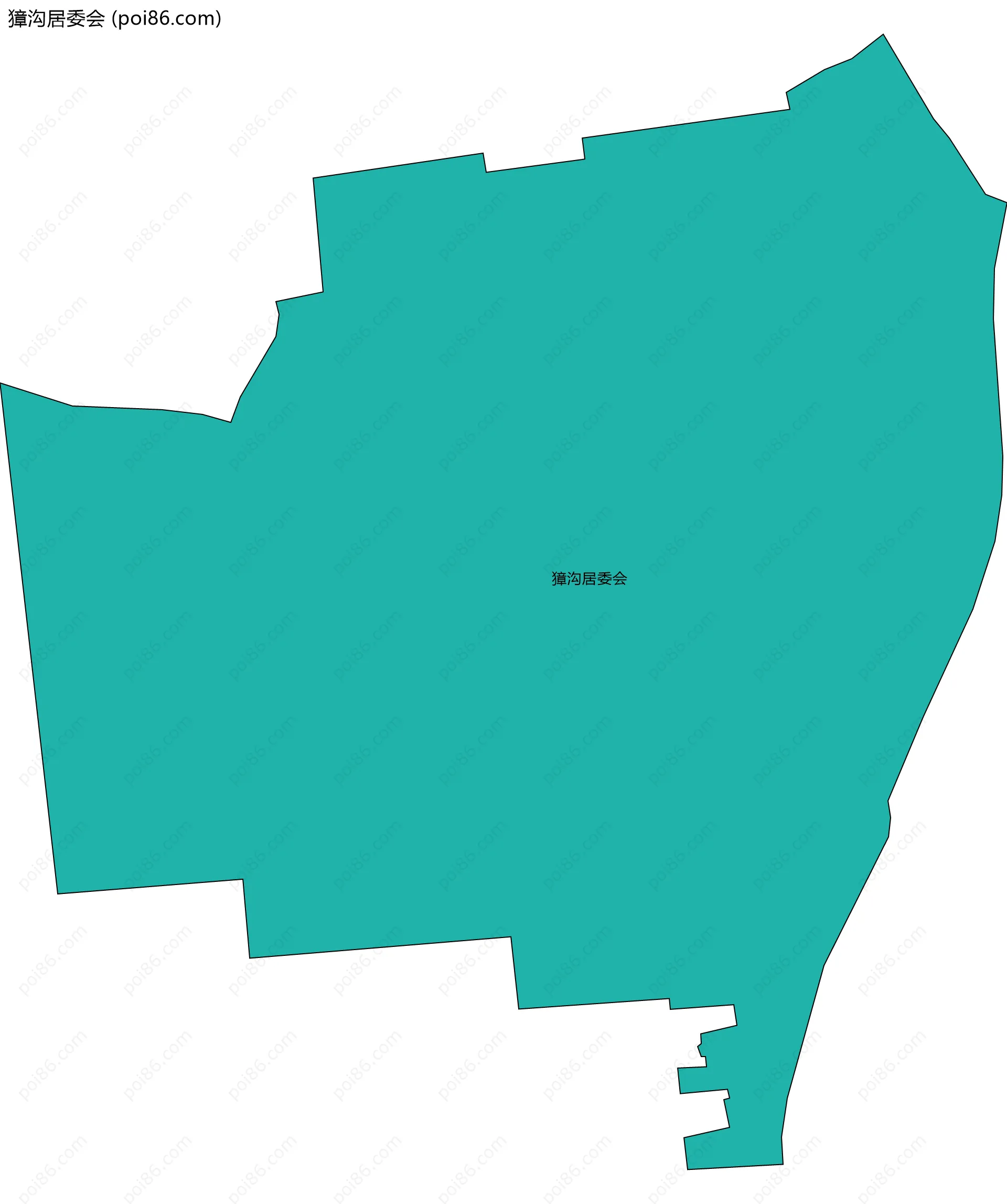 獐沟居委会边界地图