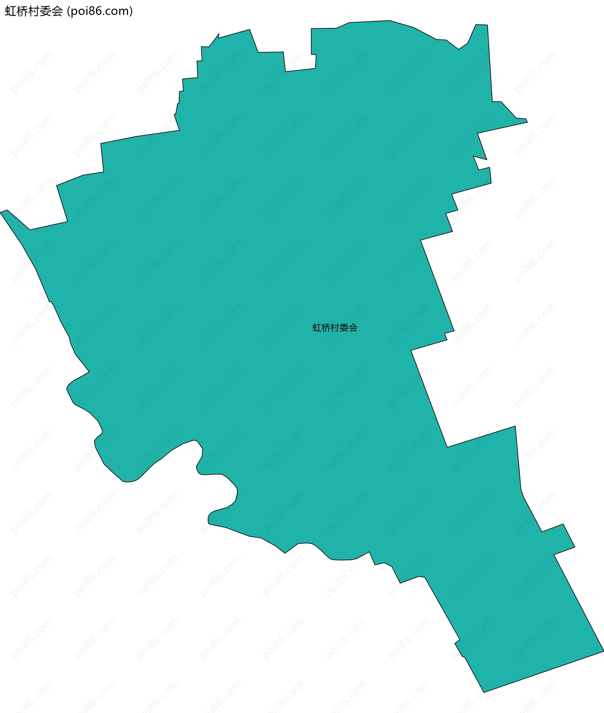 虹桥村委会边界地图