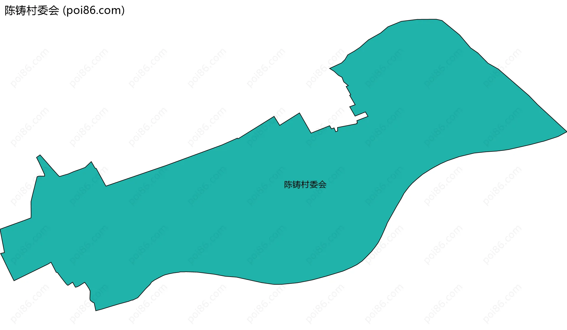 陈铸村委会边界地图