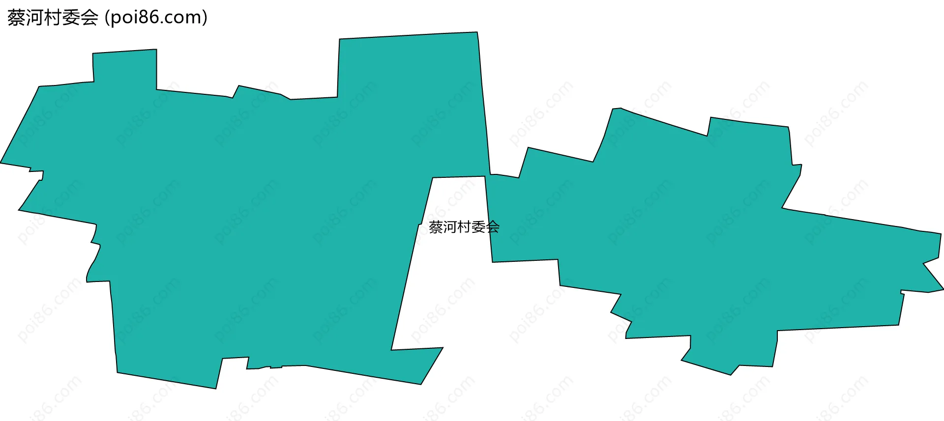 蔡河村委会边界地图