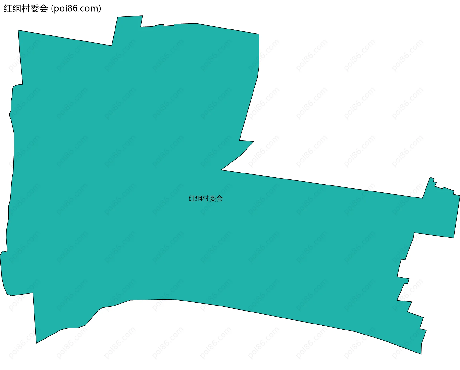 红纲村委会边界地图
