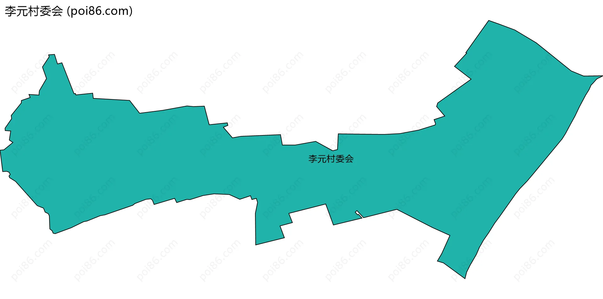 李元村委会边界地图