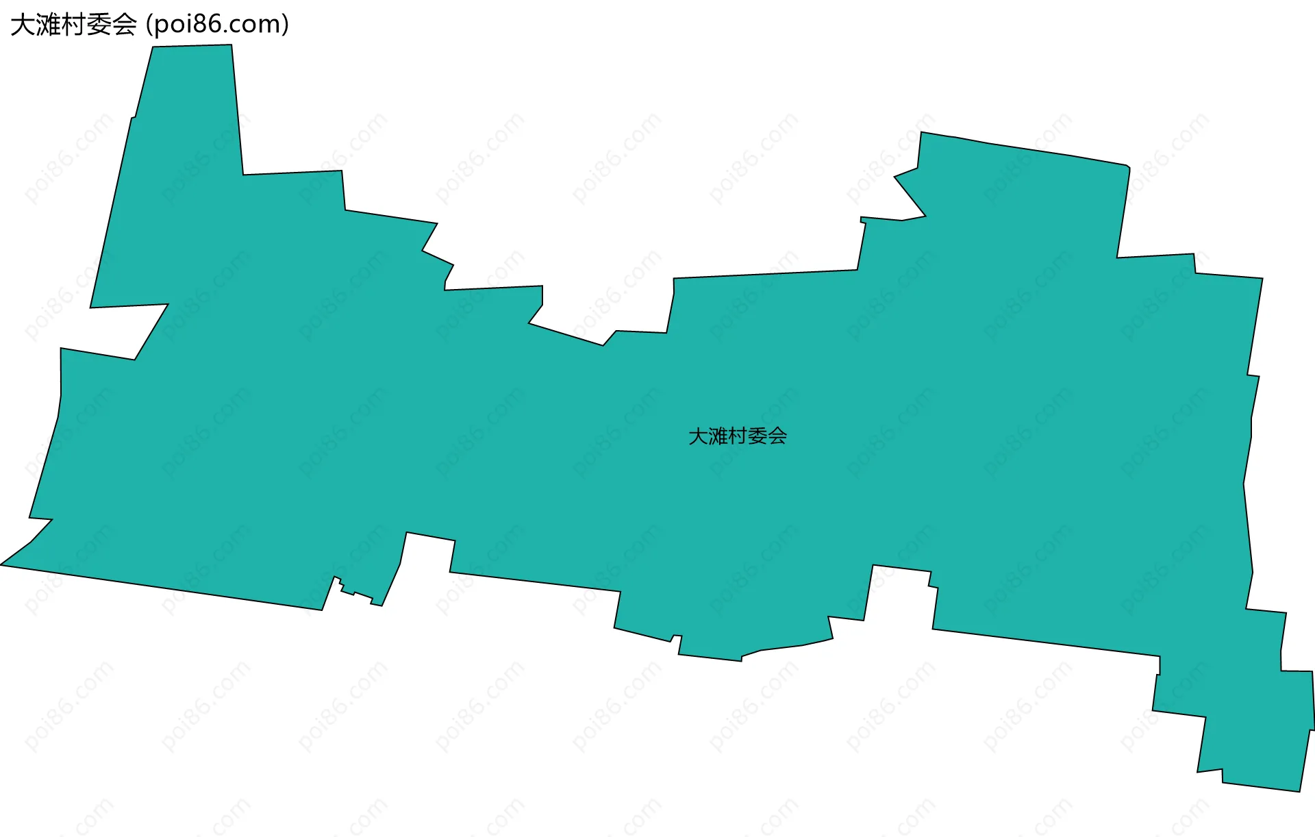 大滩村委会边界地图