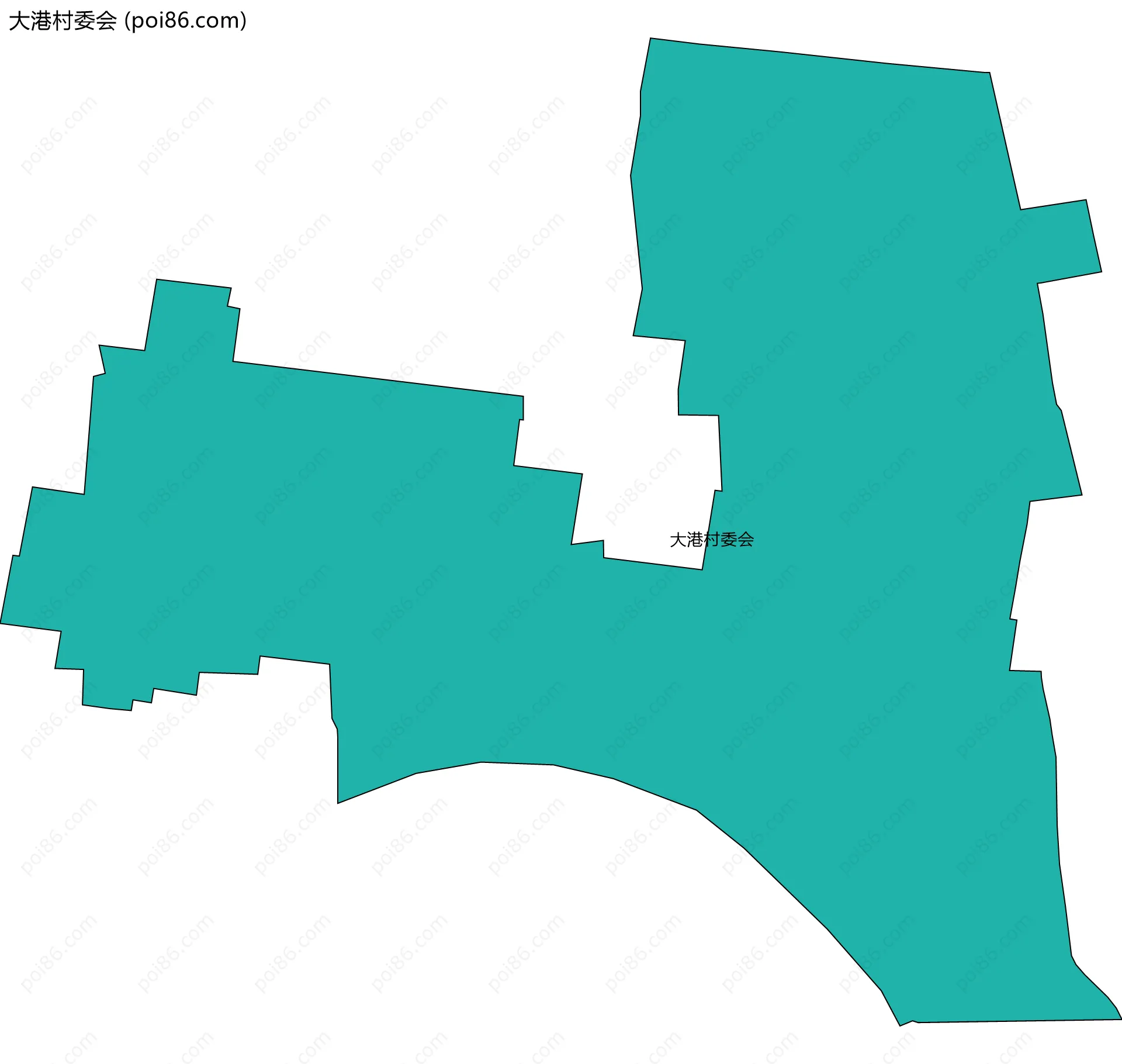 大港村委会边界地图