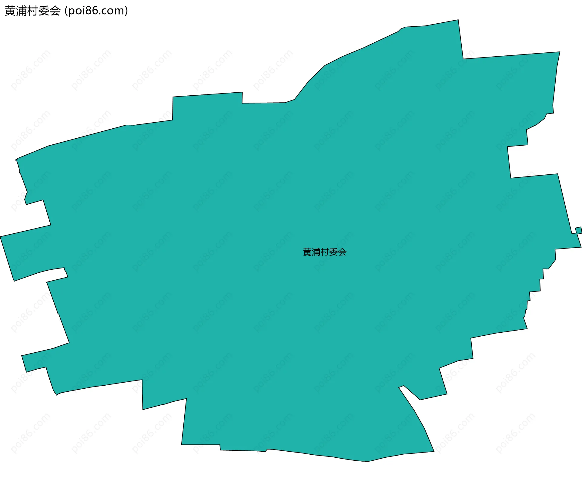 黄浦村委会边界地图