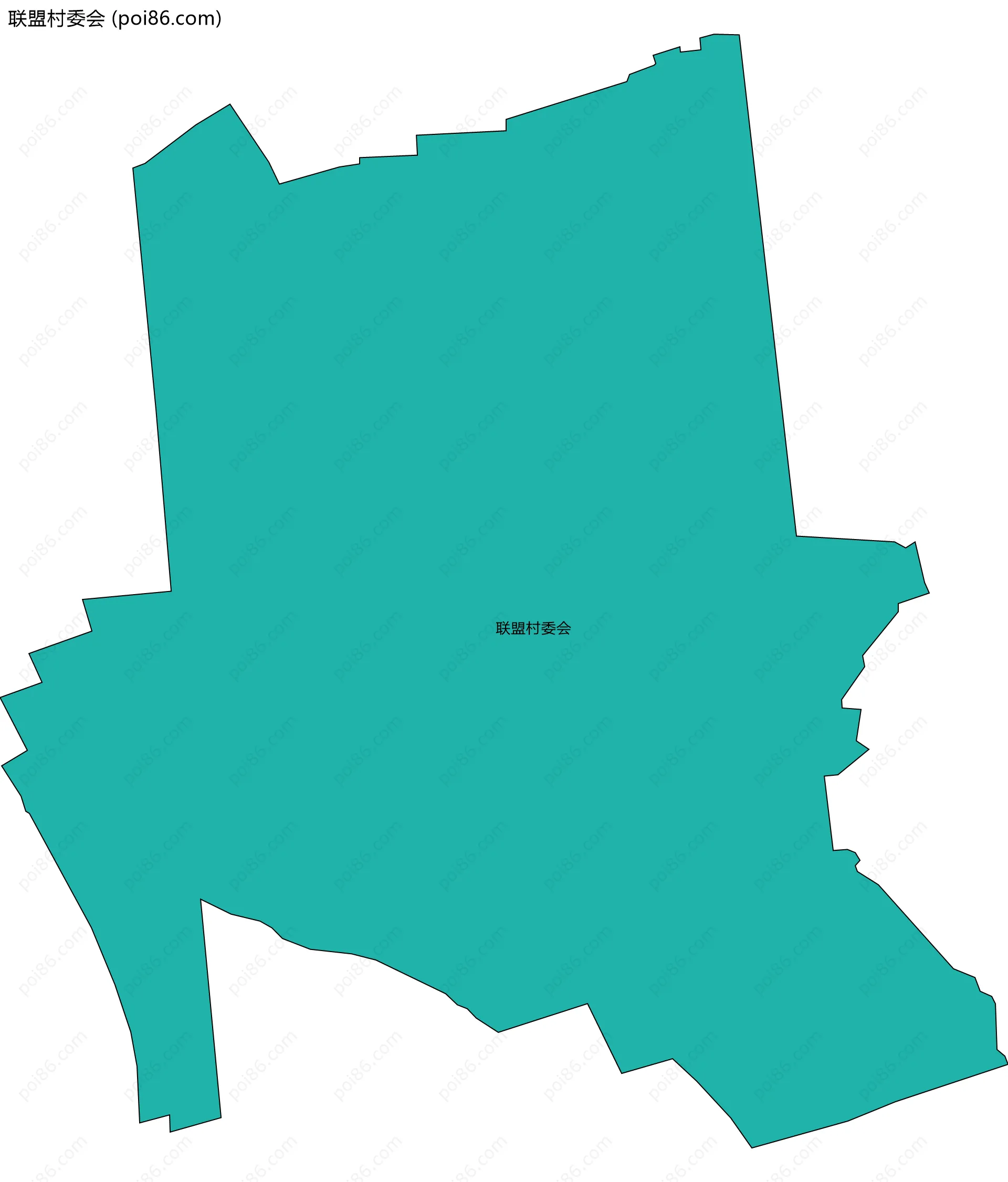 联盟村委会边界地图