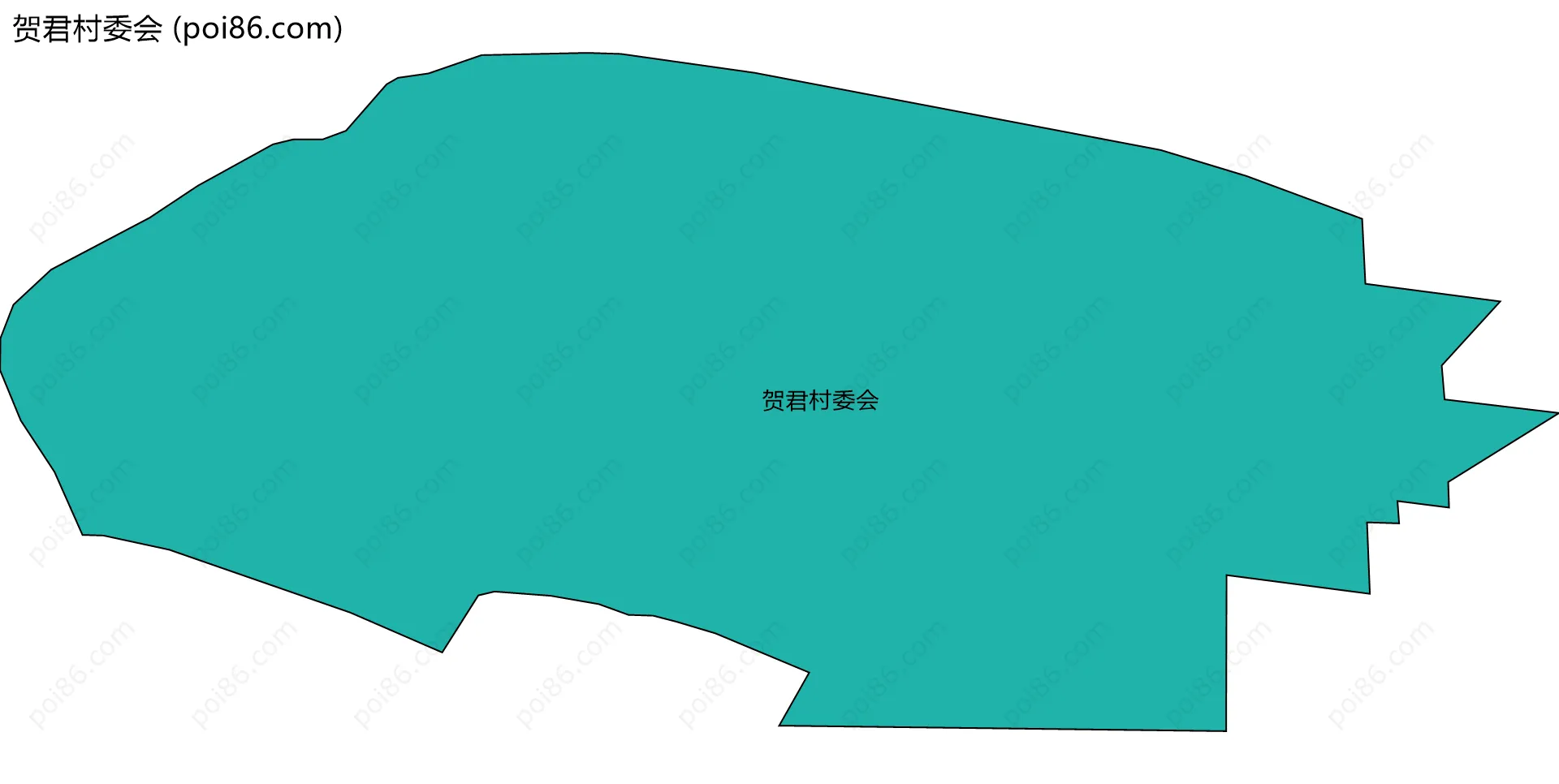 贺君村委会边界地图