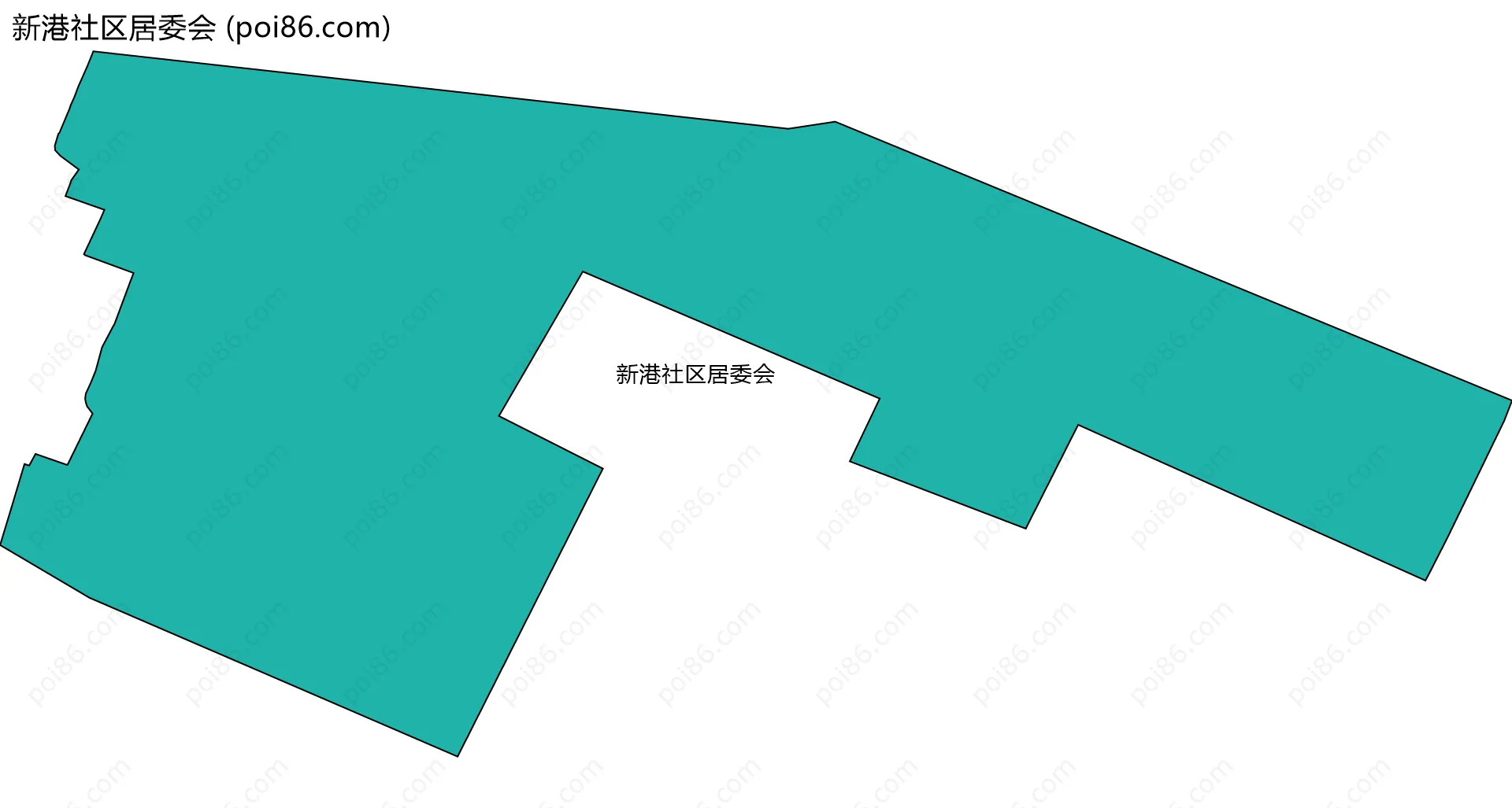新港社区居委会边界地图
