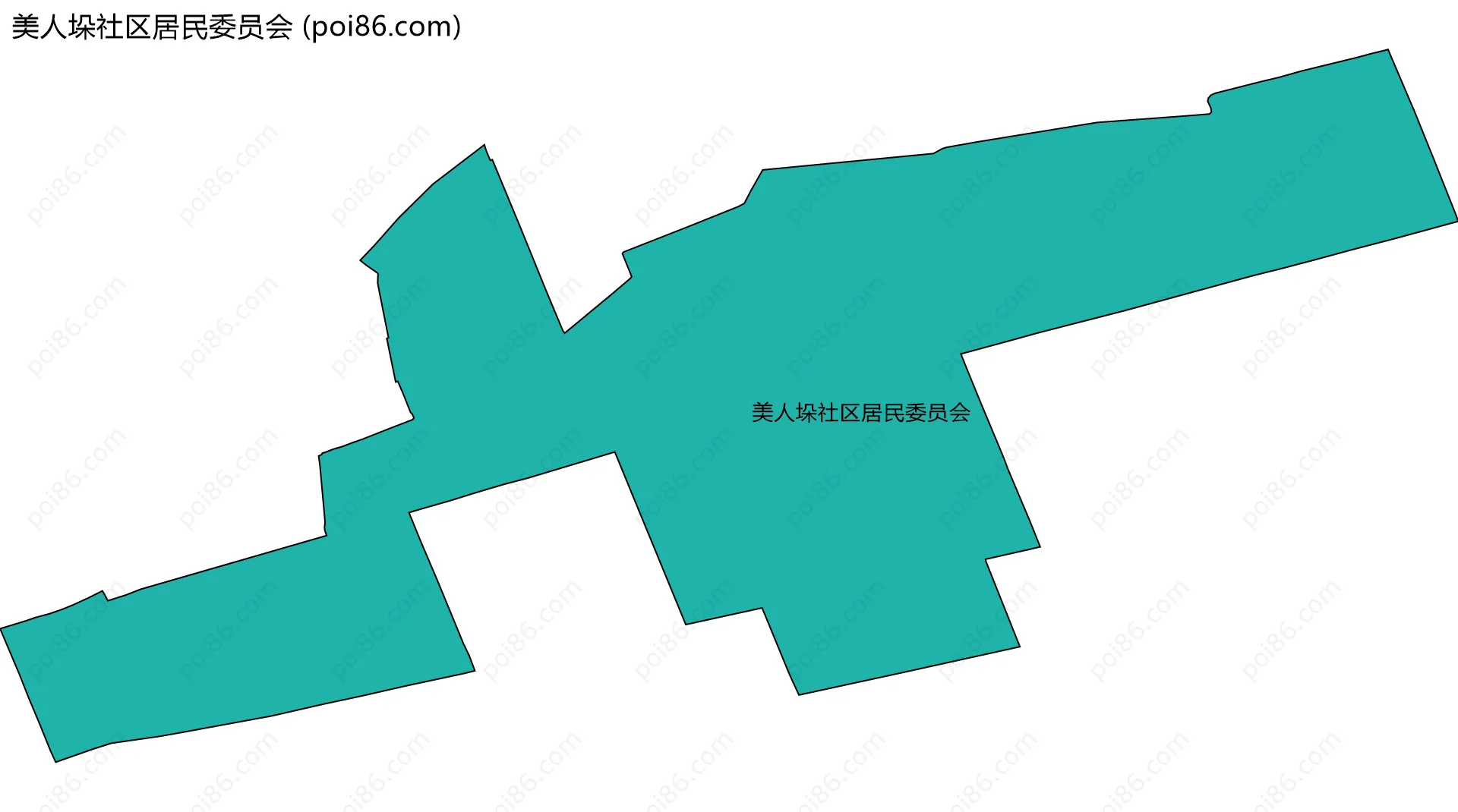 美人垛社区居民委员会边界地图