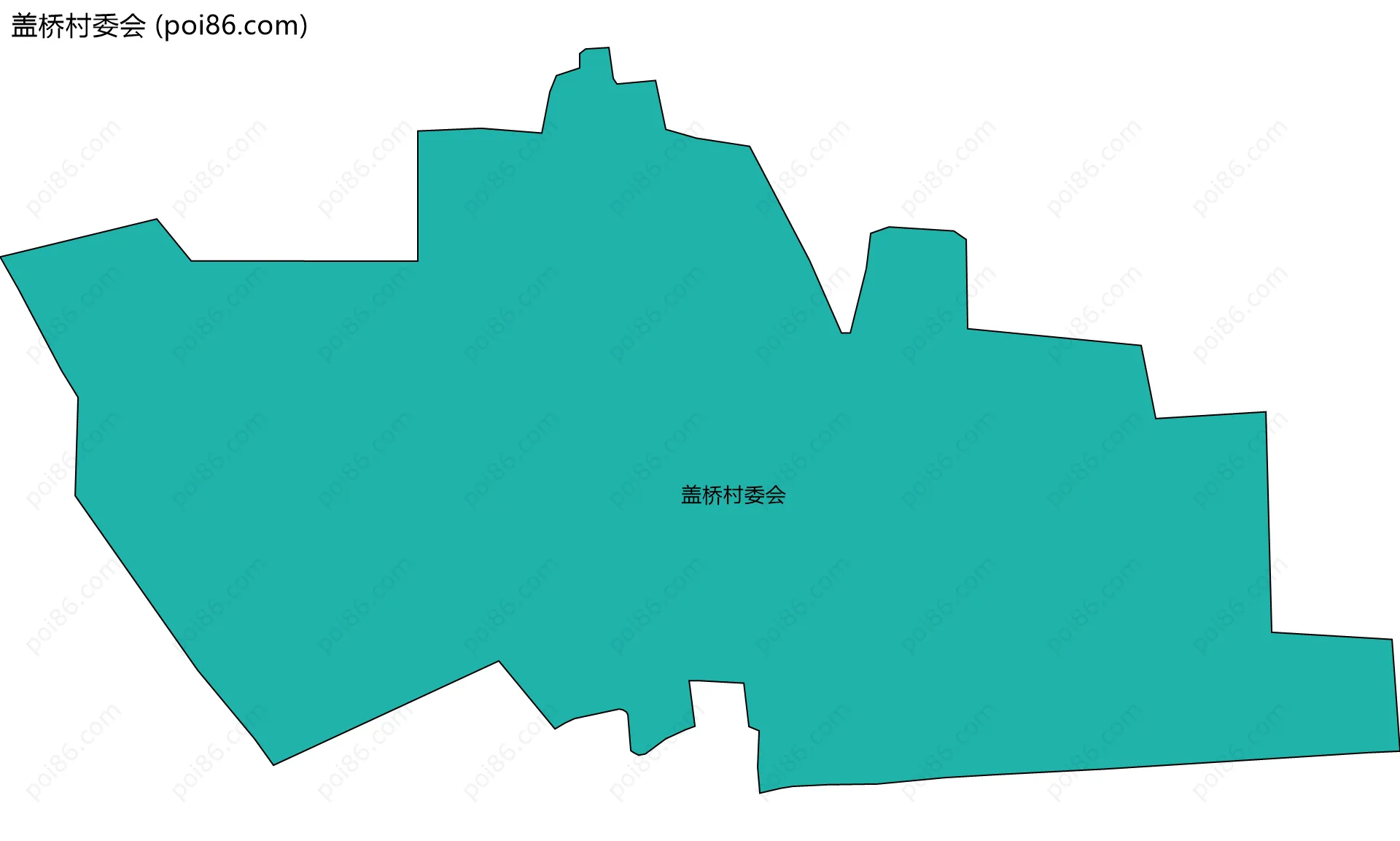 盖桥村委会边界地图