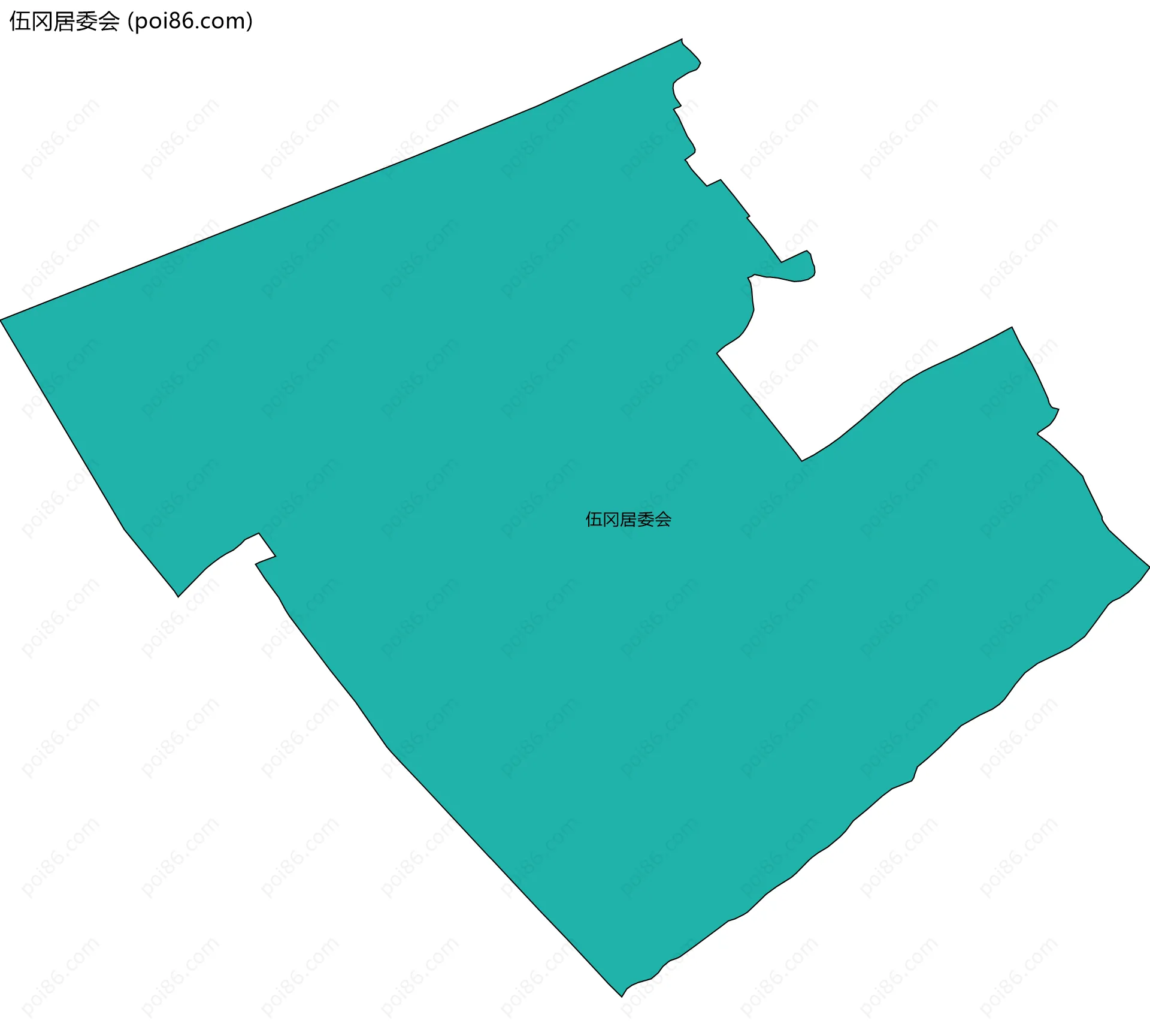 伍冈居委会边界地图