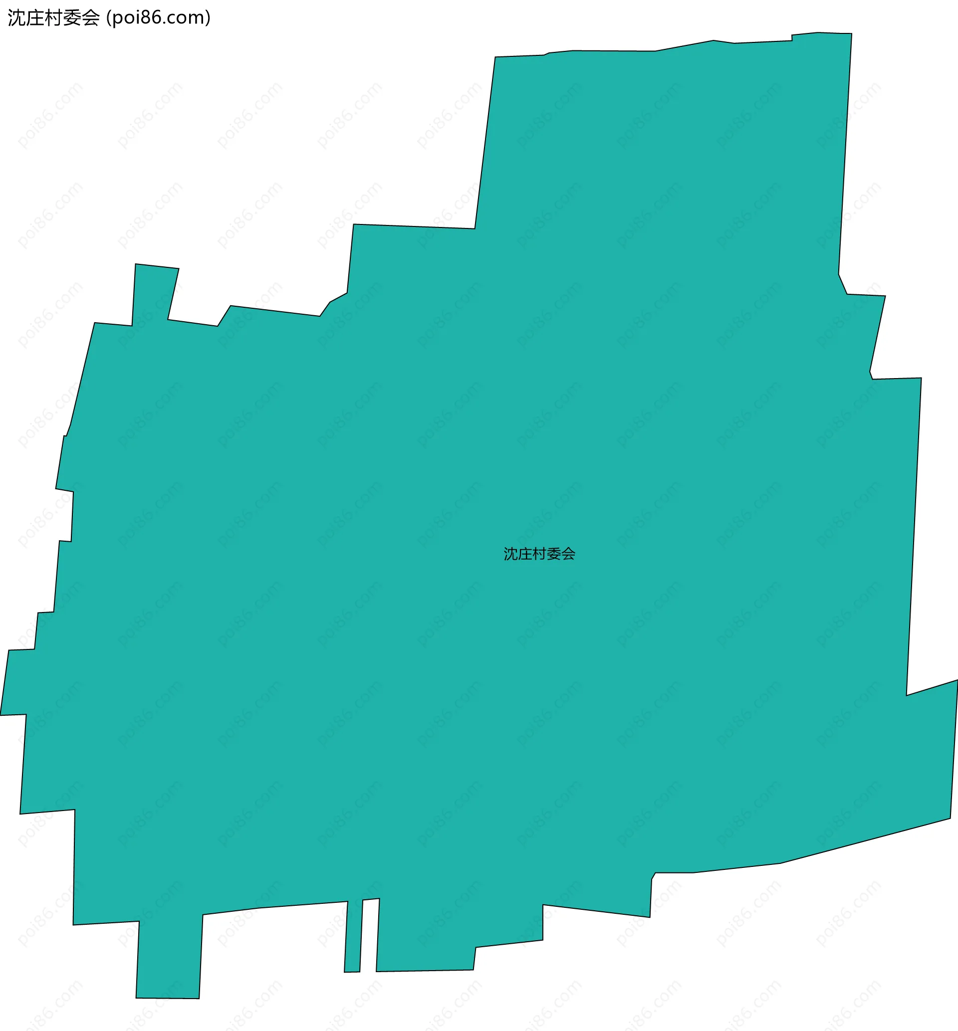 沈庄村委会边界地图