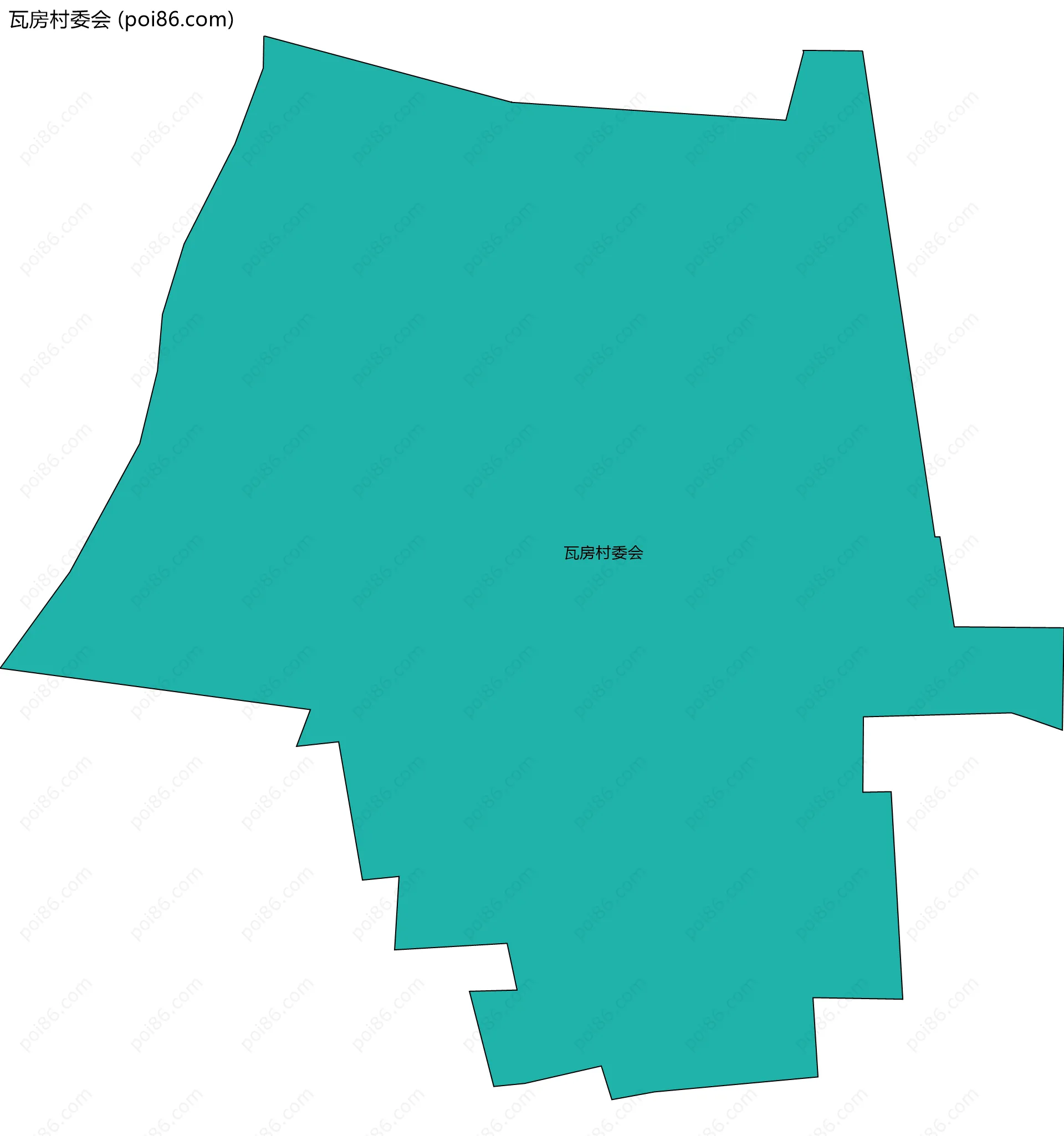 瓦房村委会边界地图