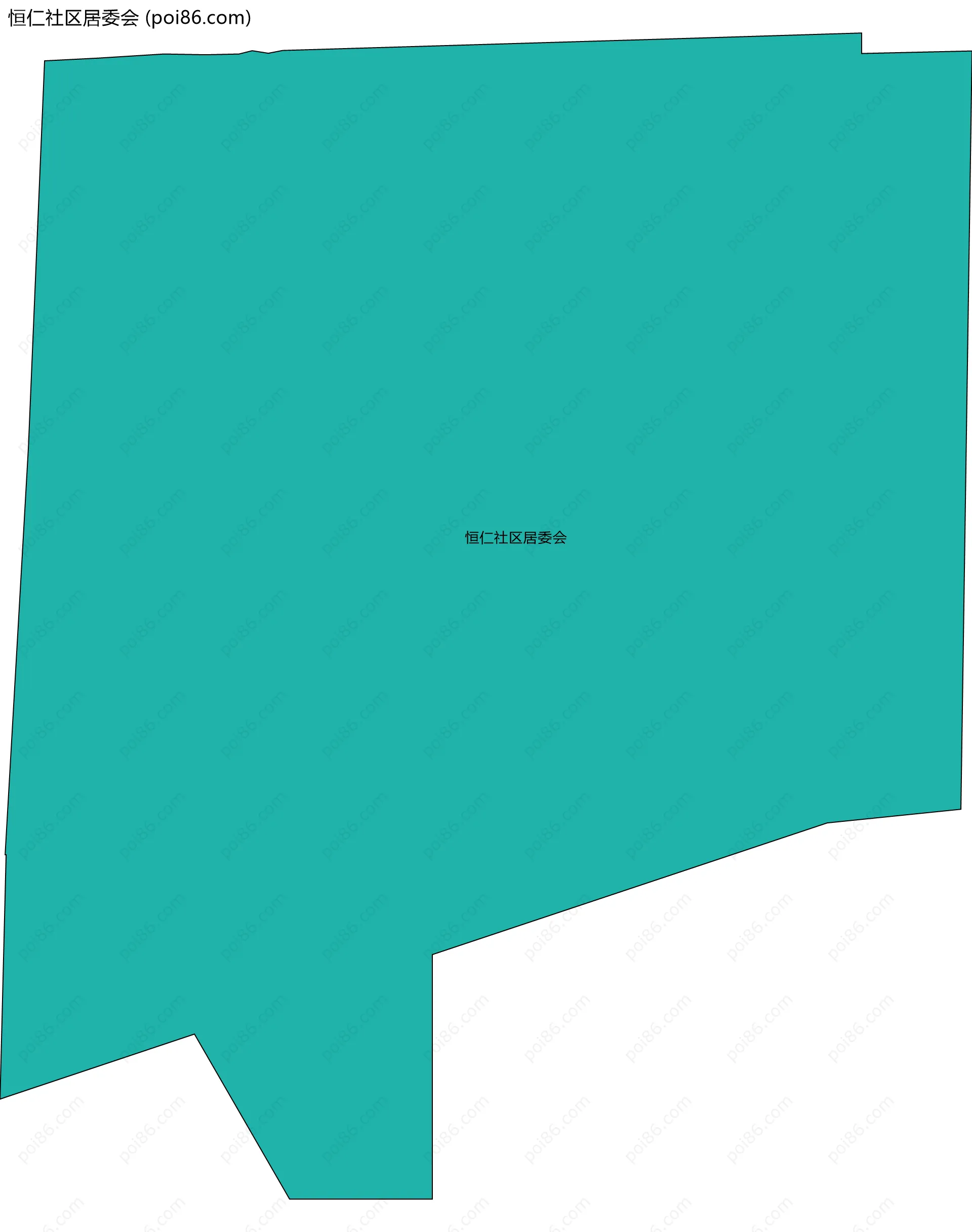 恒仁社区居委会边界地图