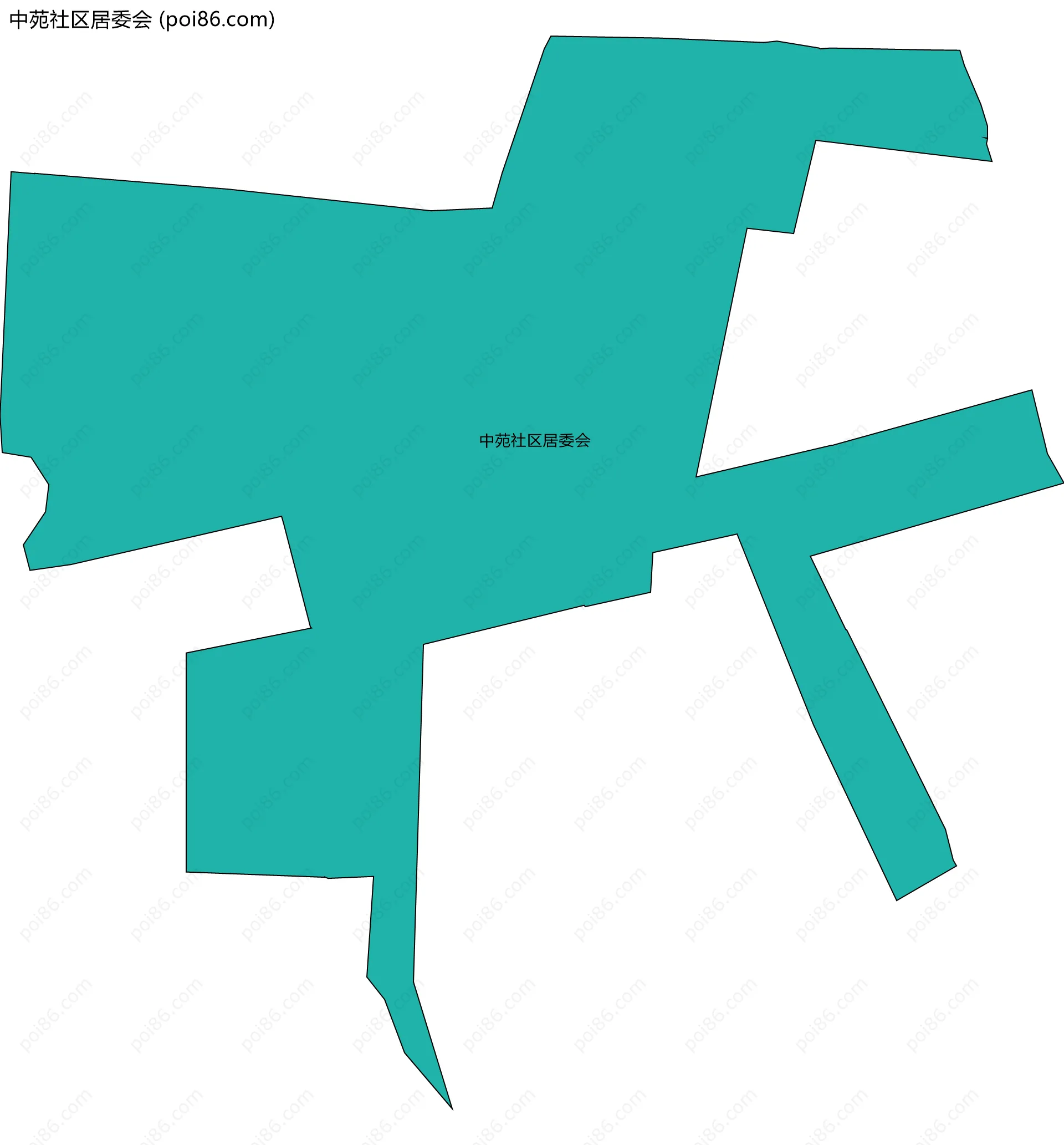 中苑社区居委会边界地图