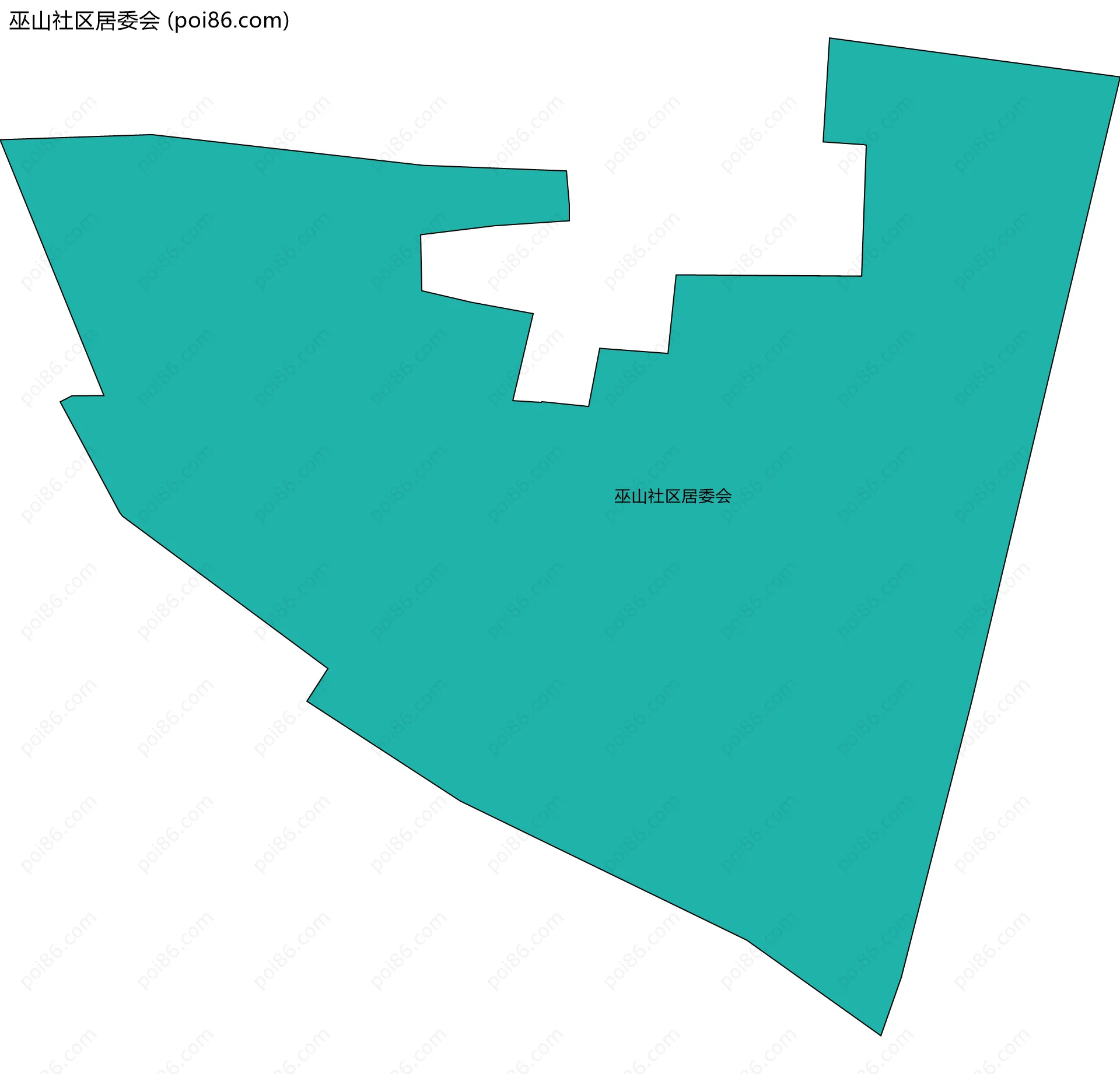 巫山社区居委会边界地图
