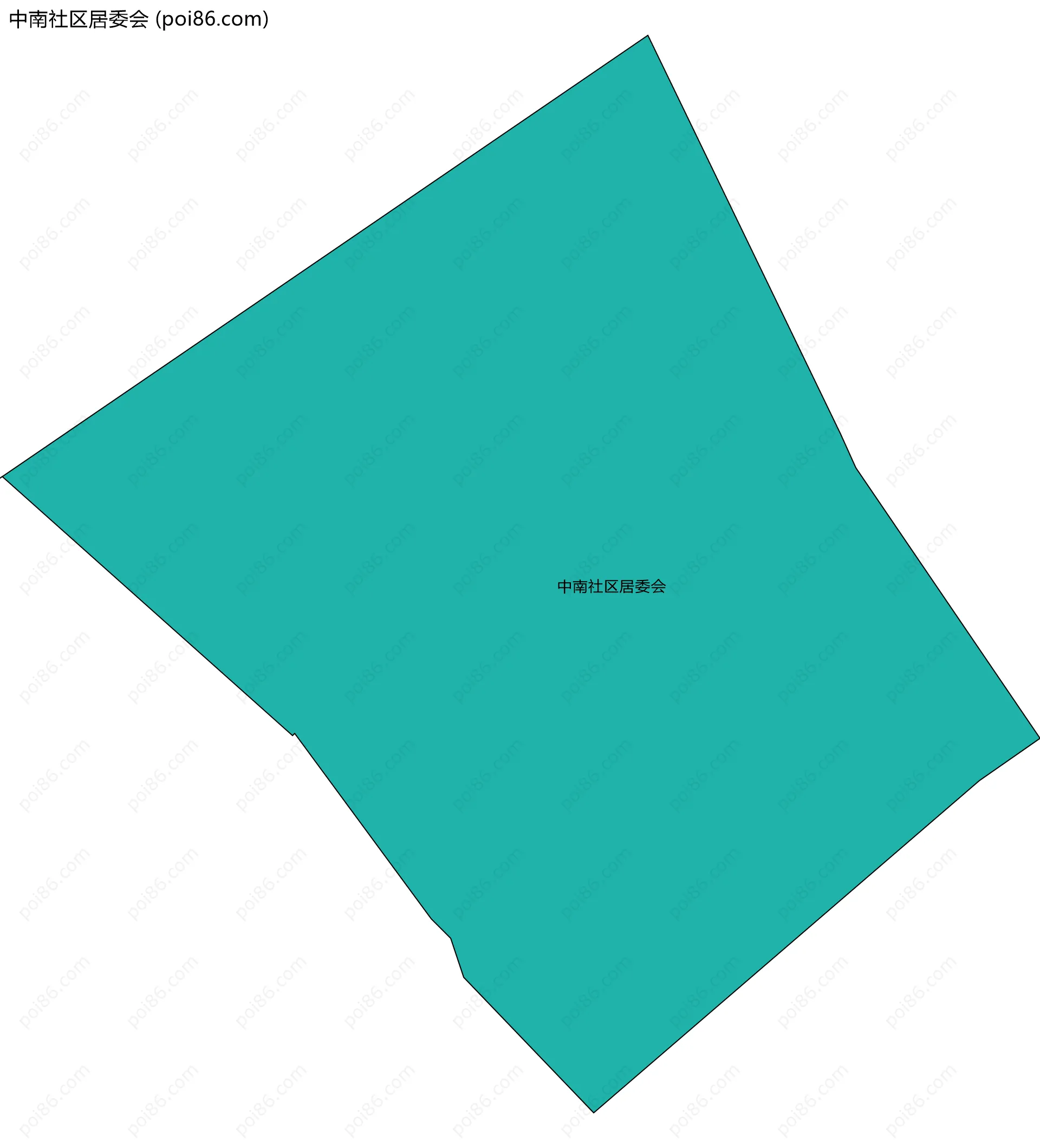 中南社区居委会边界地图