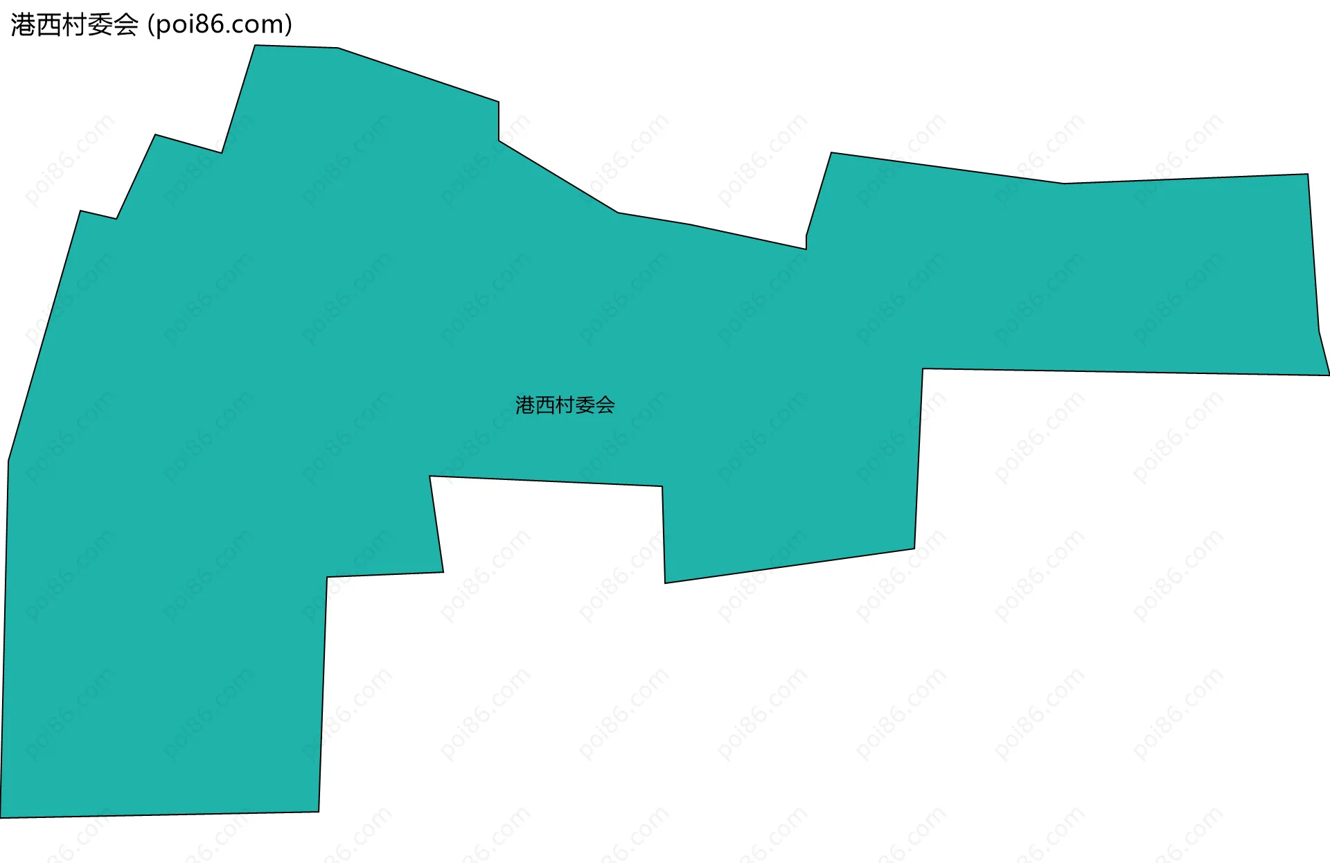 港西村委会边界地图
