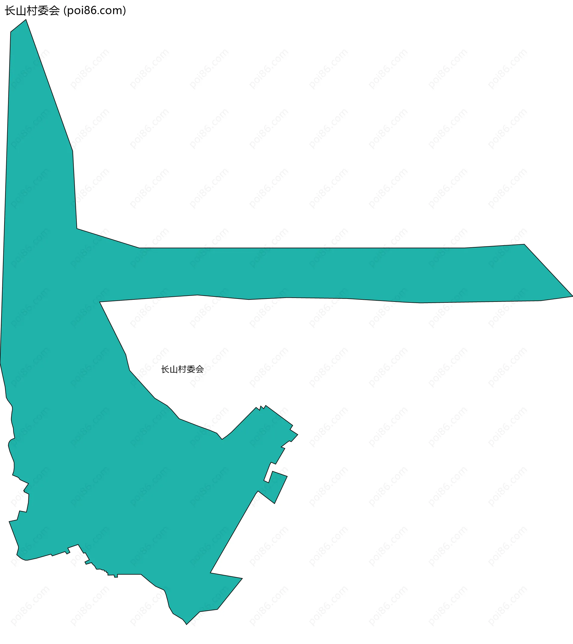 长山村委会边界地图