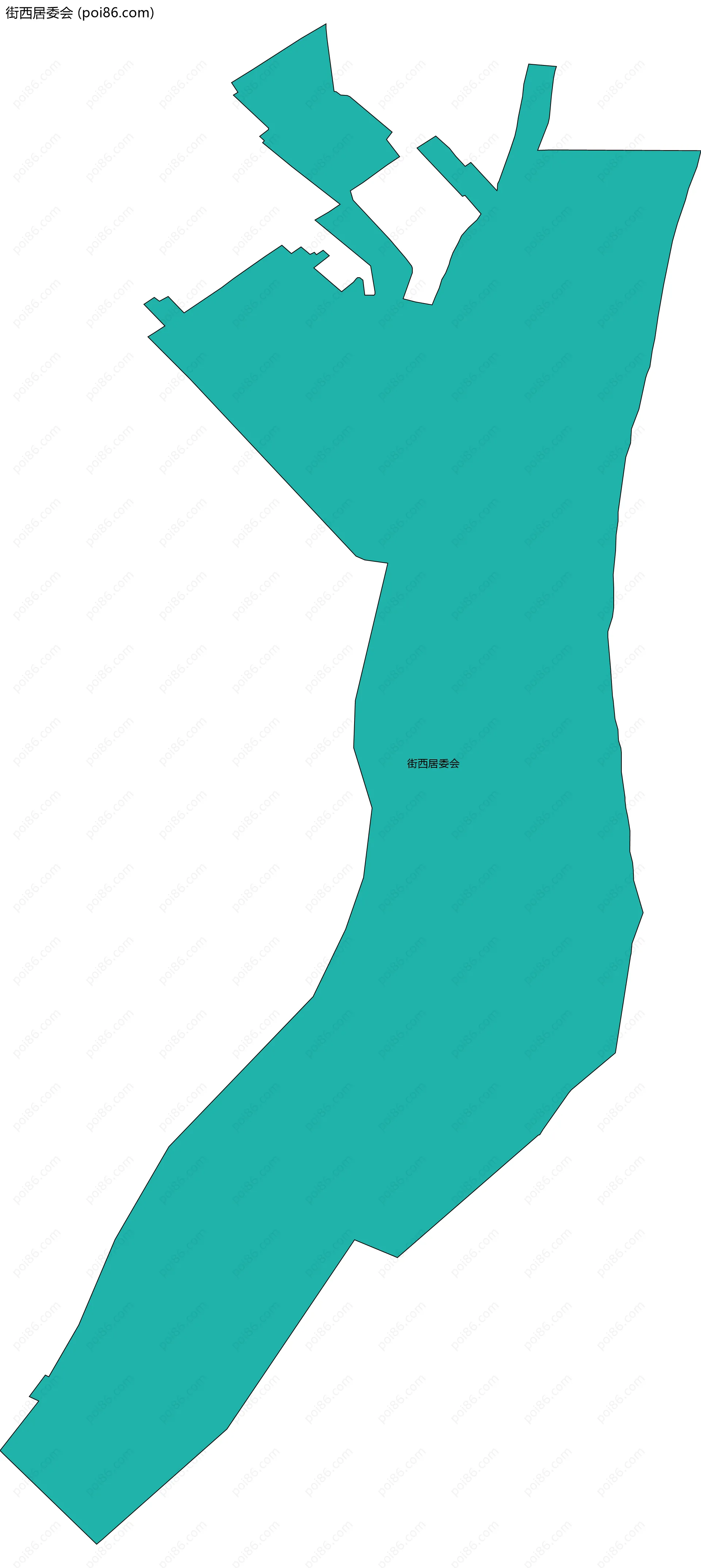 街西居委会边界地图