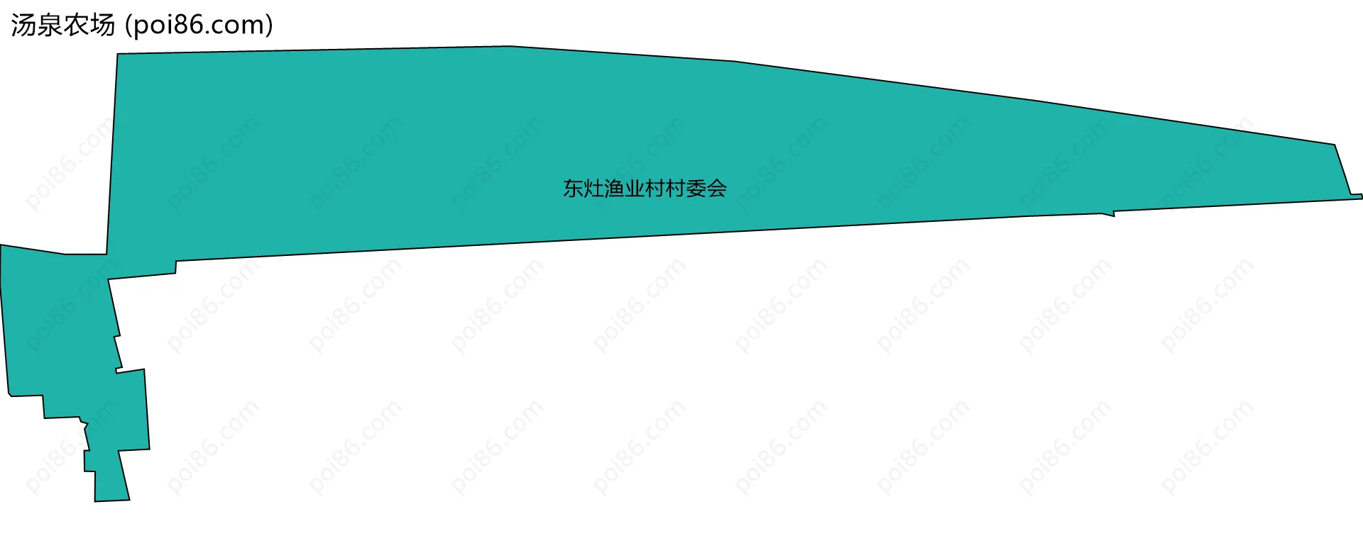 汤泉农场边界地图(五级行政区划)