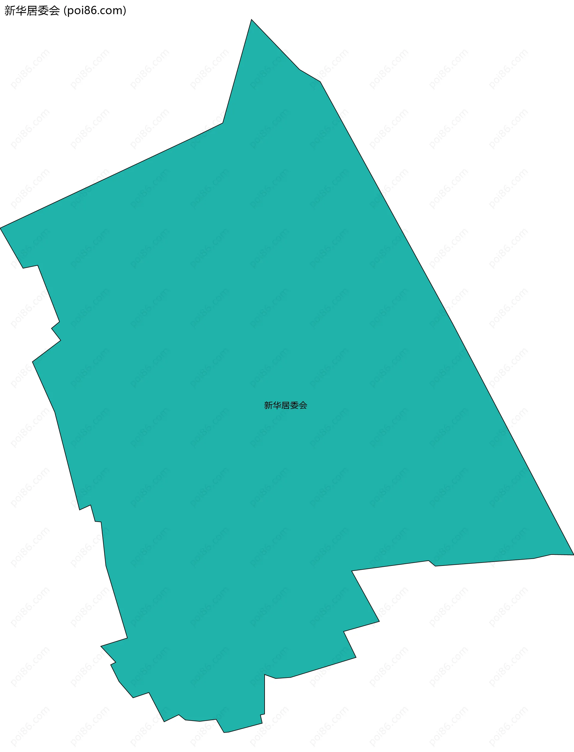 新华居委会边界地图