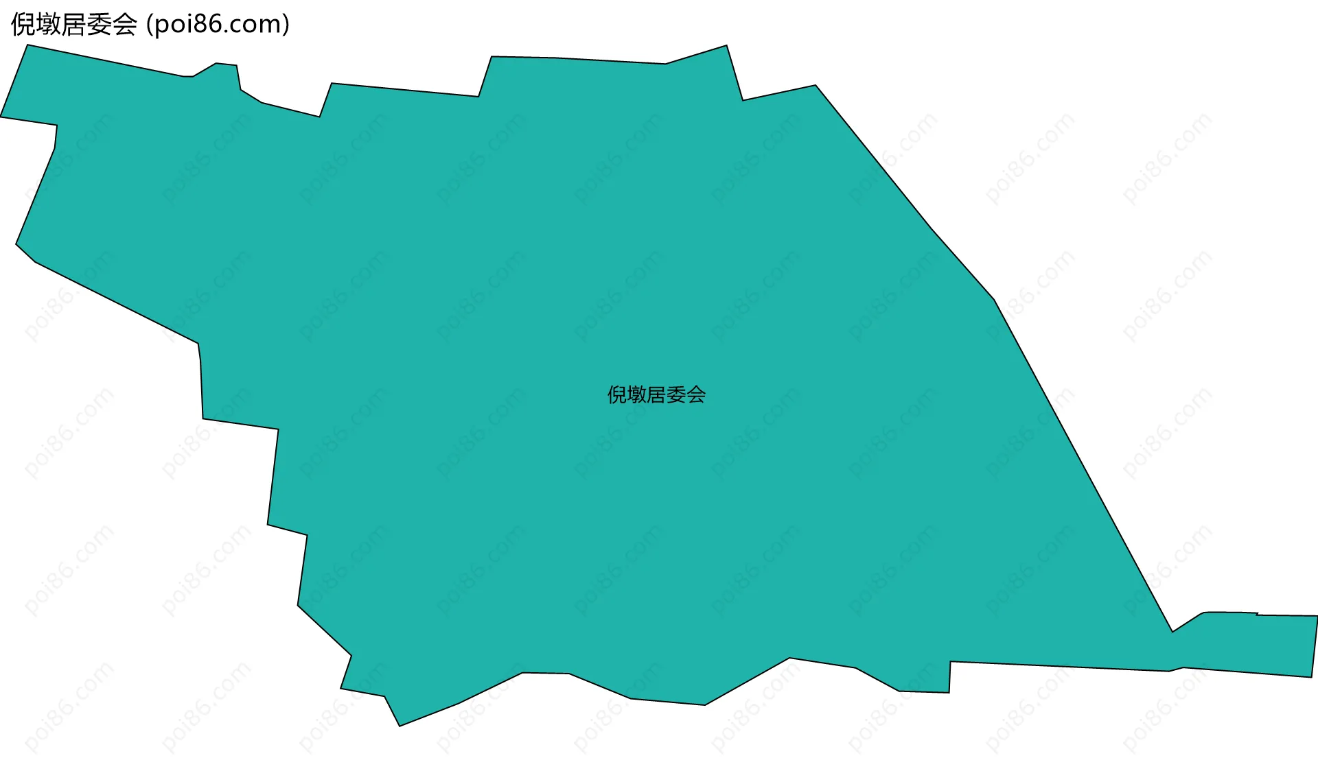 倪墩居委会边界地图