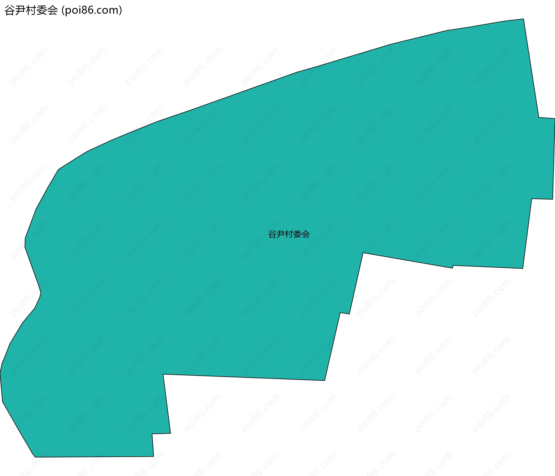 谷尹村委会边界地图