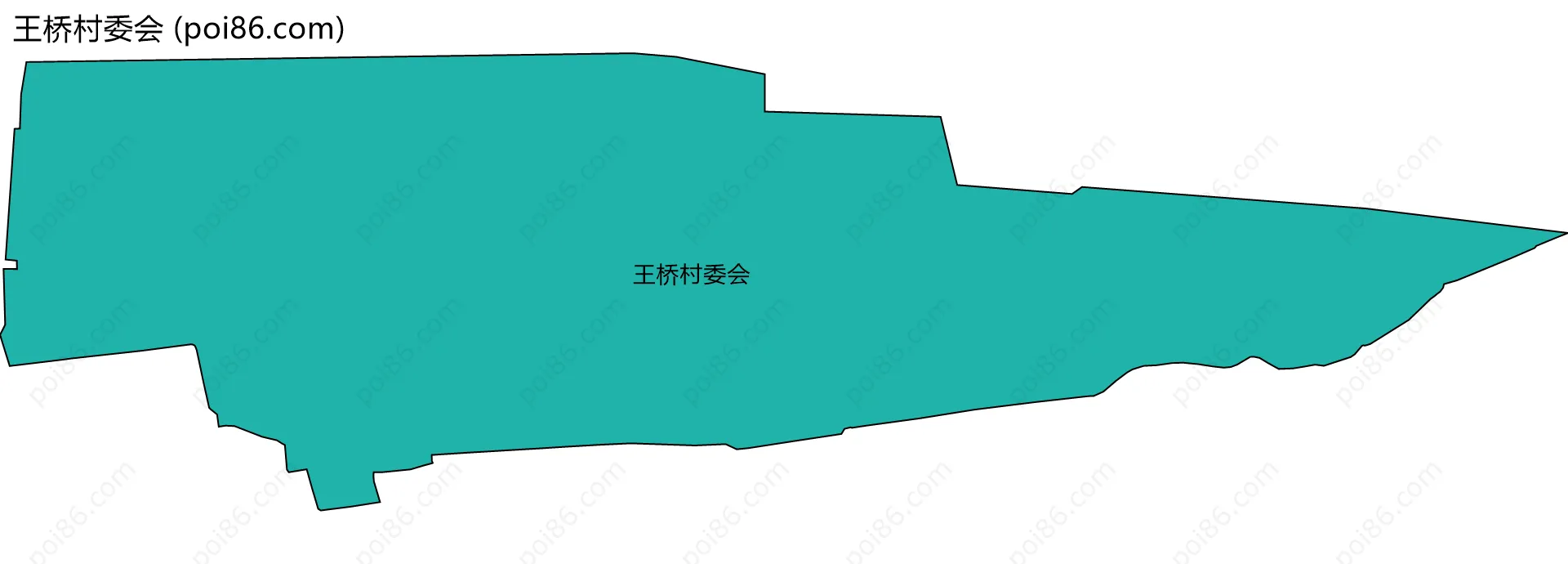 王桥村委会边界地图